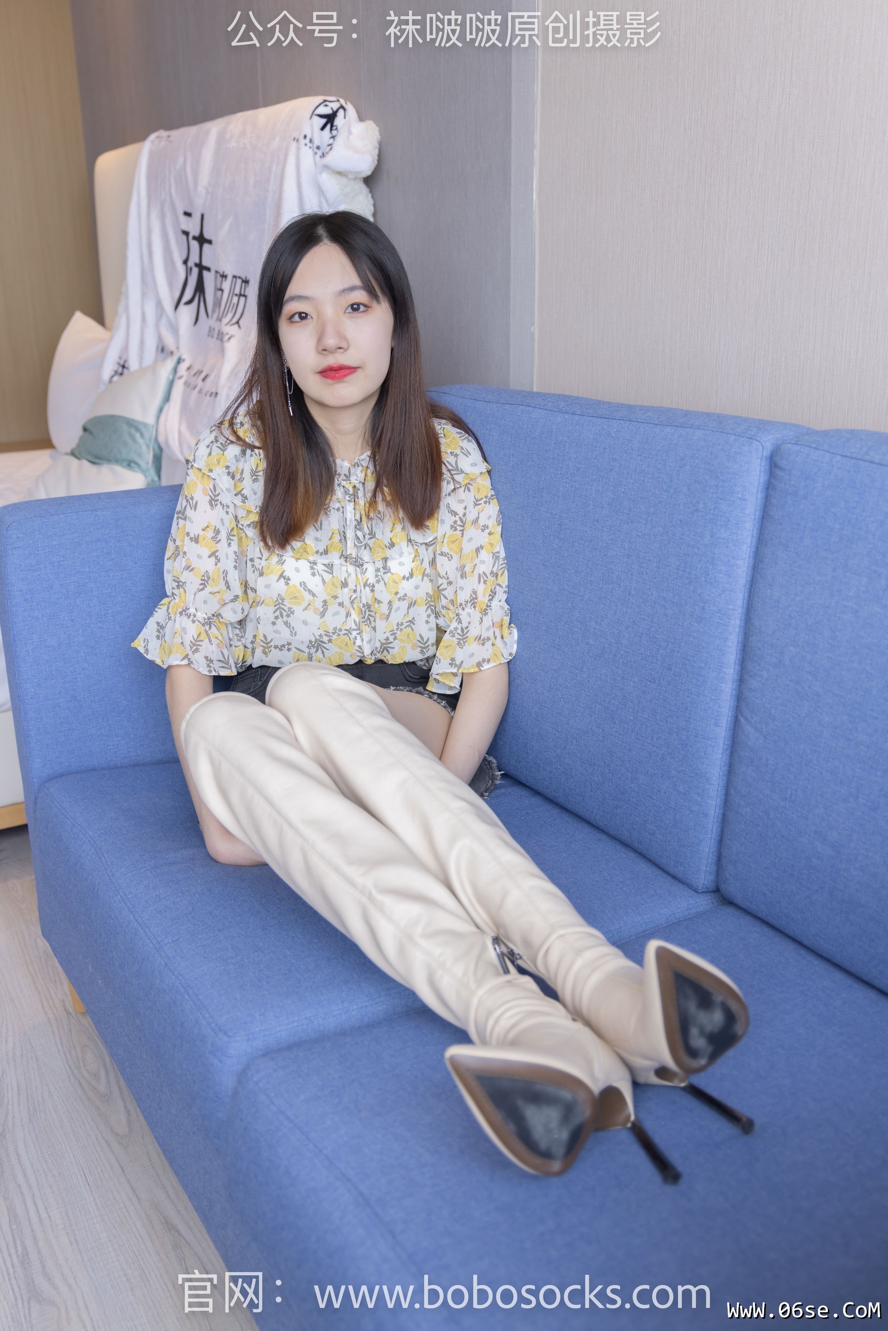 图片[133]-BoBoSocks袜啵啵 No.136 小甜豆-高跟长靴、白棉袜、裸足[200P]-六色网
