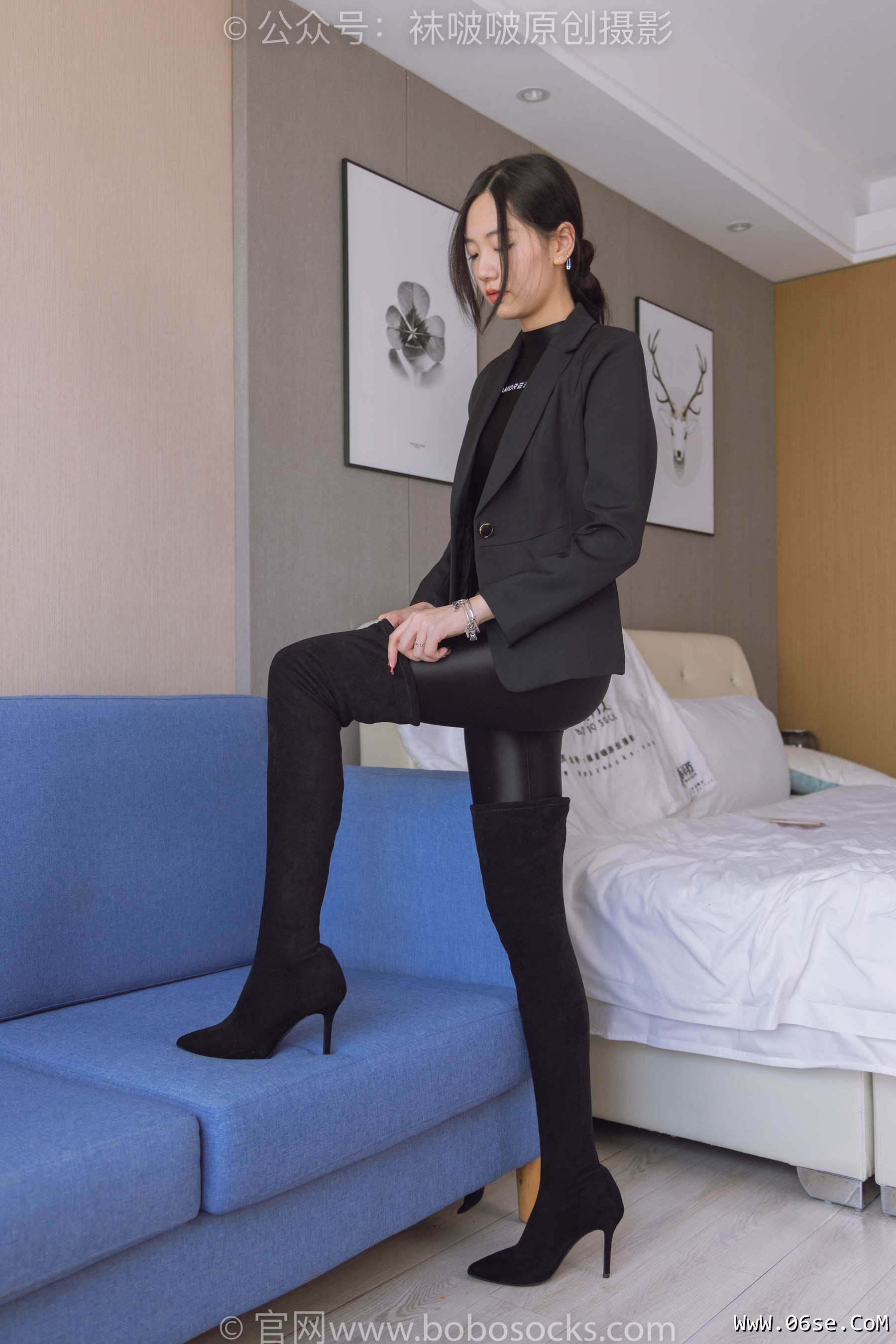 图片[61]-BoBoSocks袜啵啵 No.188 小甜豆-连体泳衣、高跟长靴、短肉丝、裸足[147P]-六色网