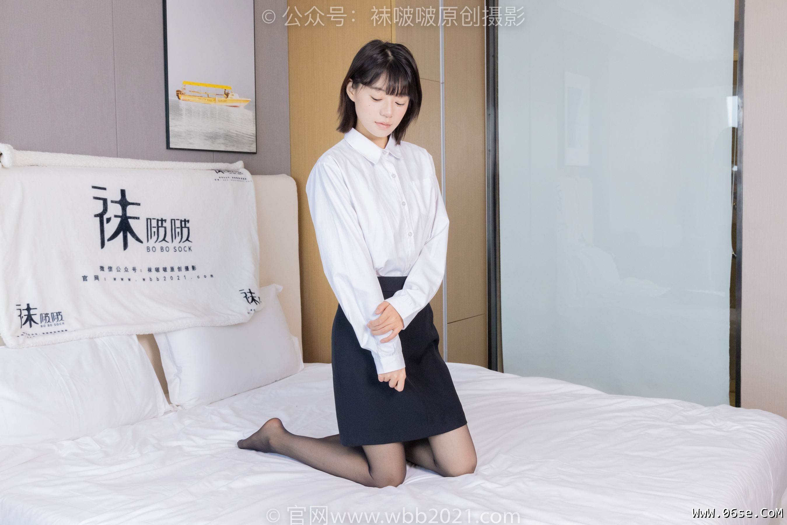 图片[123]-BoBoSocks袜啵啵 No.436 糯米 -OL制服、两双平底鞋、薄黑丝、厚肉丝[150P]-六色网