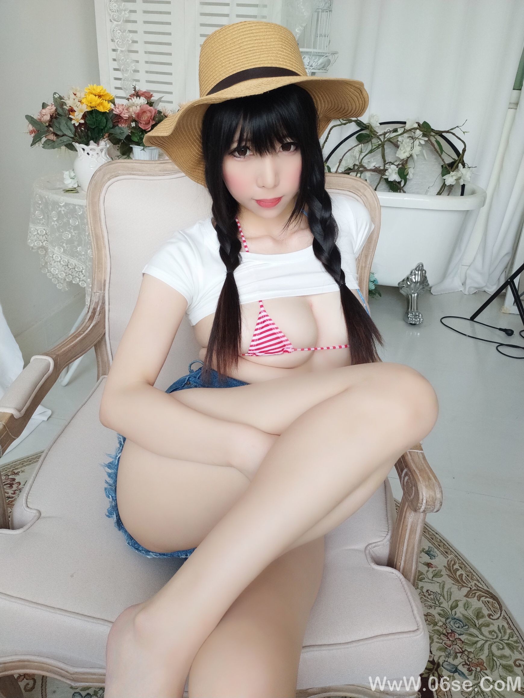图片[30]-二次元巨乳美女鹿野希 牛仔女郎[84P]-六色网