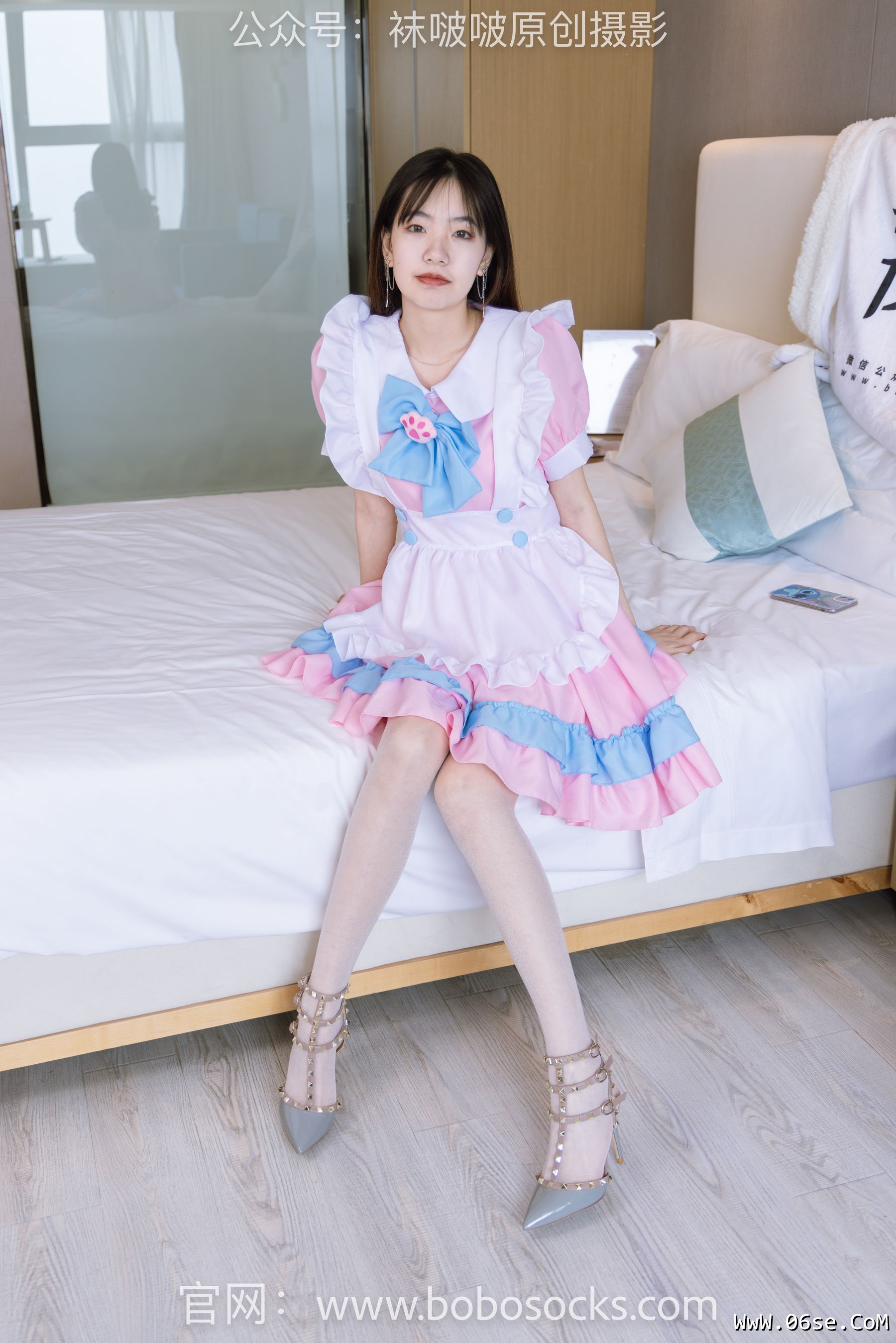图片[159]-BoBoSocks袜啵啵 No.154 小甜豆-两双高跟鞋、珠光白丝、女仆装[200P]-六色网