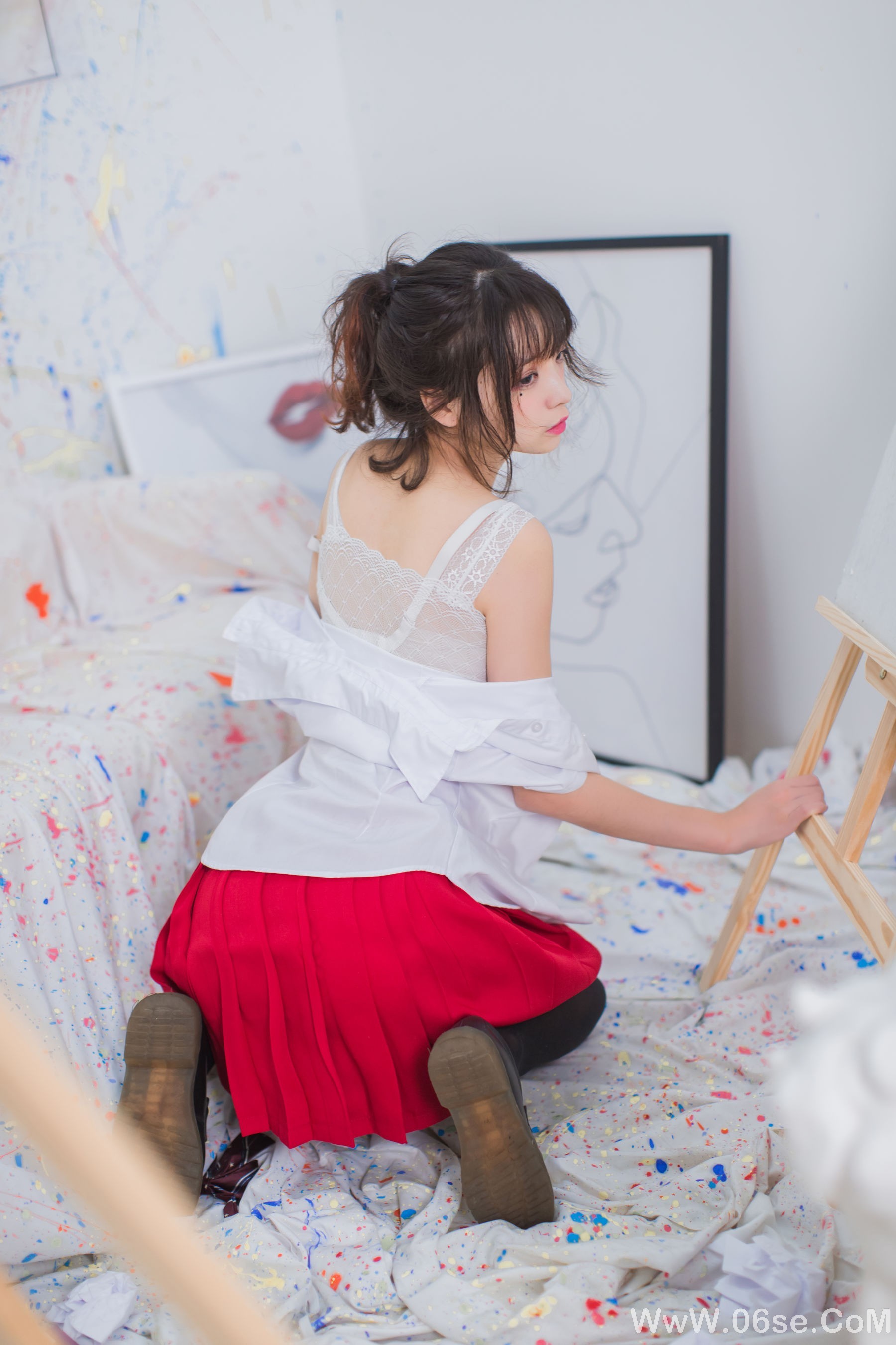 图片[19]-疯猫ss 画室JK少女[23P]-六色网