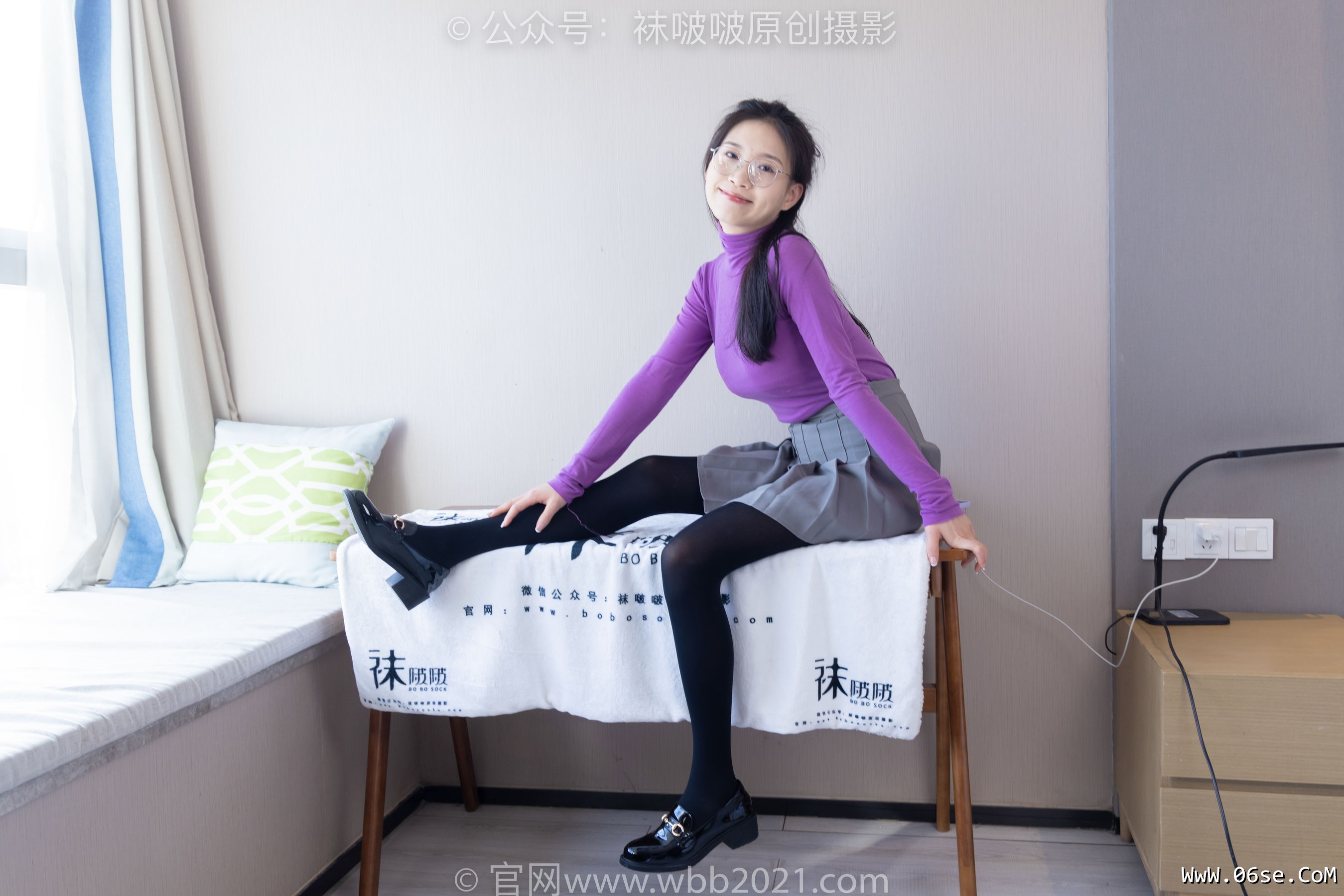 图片[77]-BoBoSocks袜啵啵 No.310 芝士 -皮鞋、厚黑丝[140P]-六色网