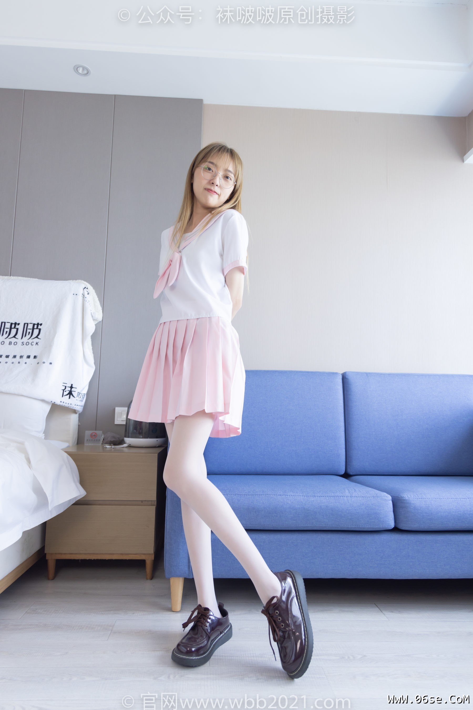 图片[63]-BoBoSocks袜啵啵 No.238 稚予-皮鞋、白丝、JK制服[153P]-六色网