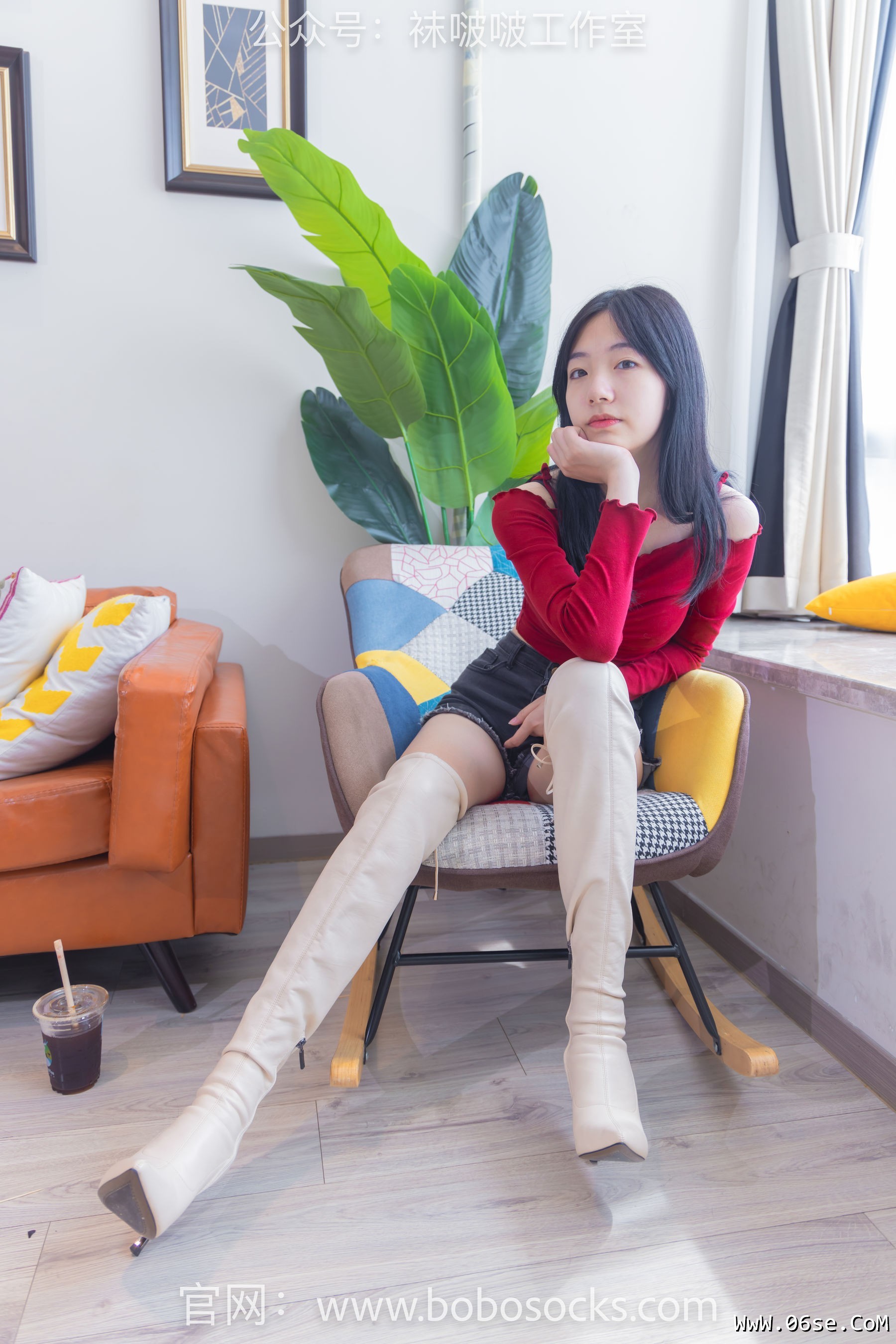 图片[135]-BoBoSocks袜啵啵 No.120 小甜豆-高跟长靴、白棉袜、裸足[170P]-六色网