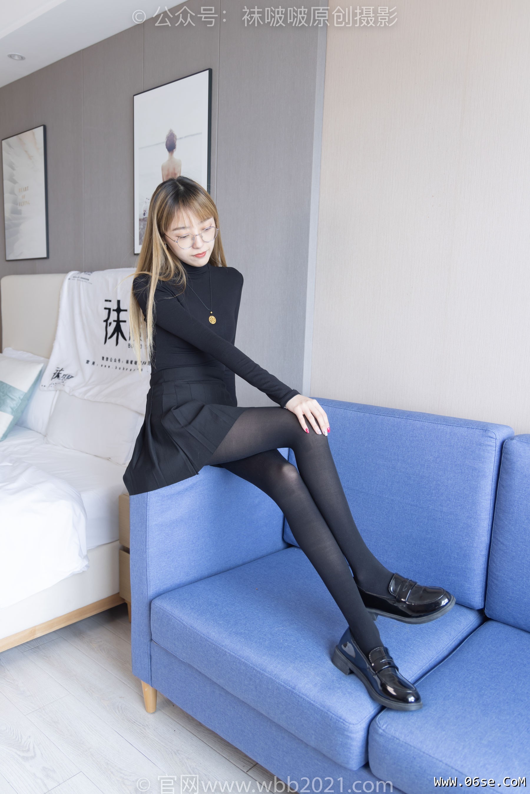 图片[112]-BoBoSocks袜啵啵 No.255 稚予 -皮鞋、厚黑丝[144P]-六色网