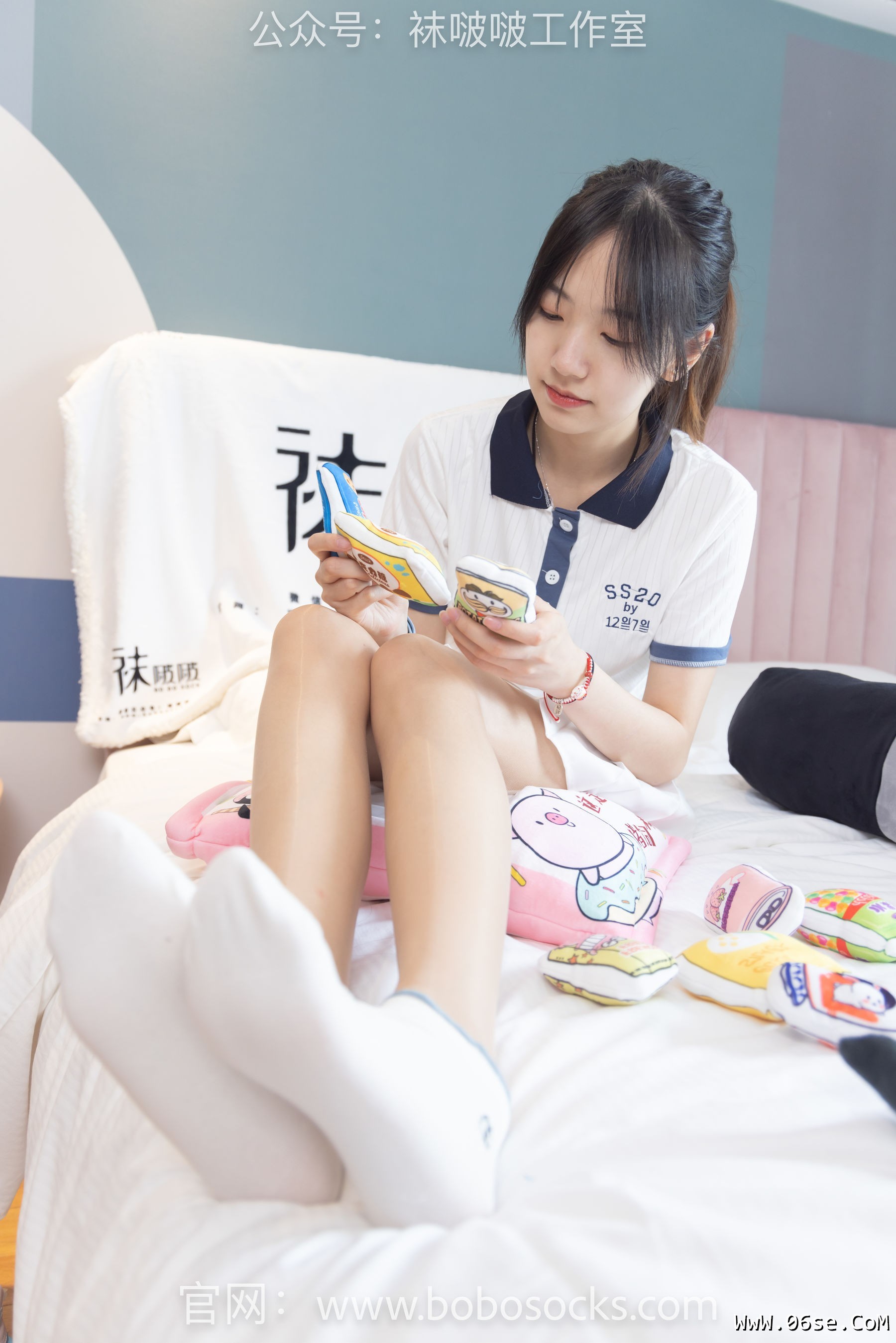 图片[65]-BoBoSocks袜啵啵 No.096 小甜豆-板鞋、白棉袜、油亮肉丝[145P]-六色网