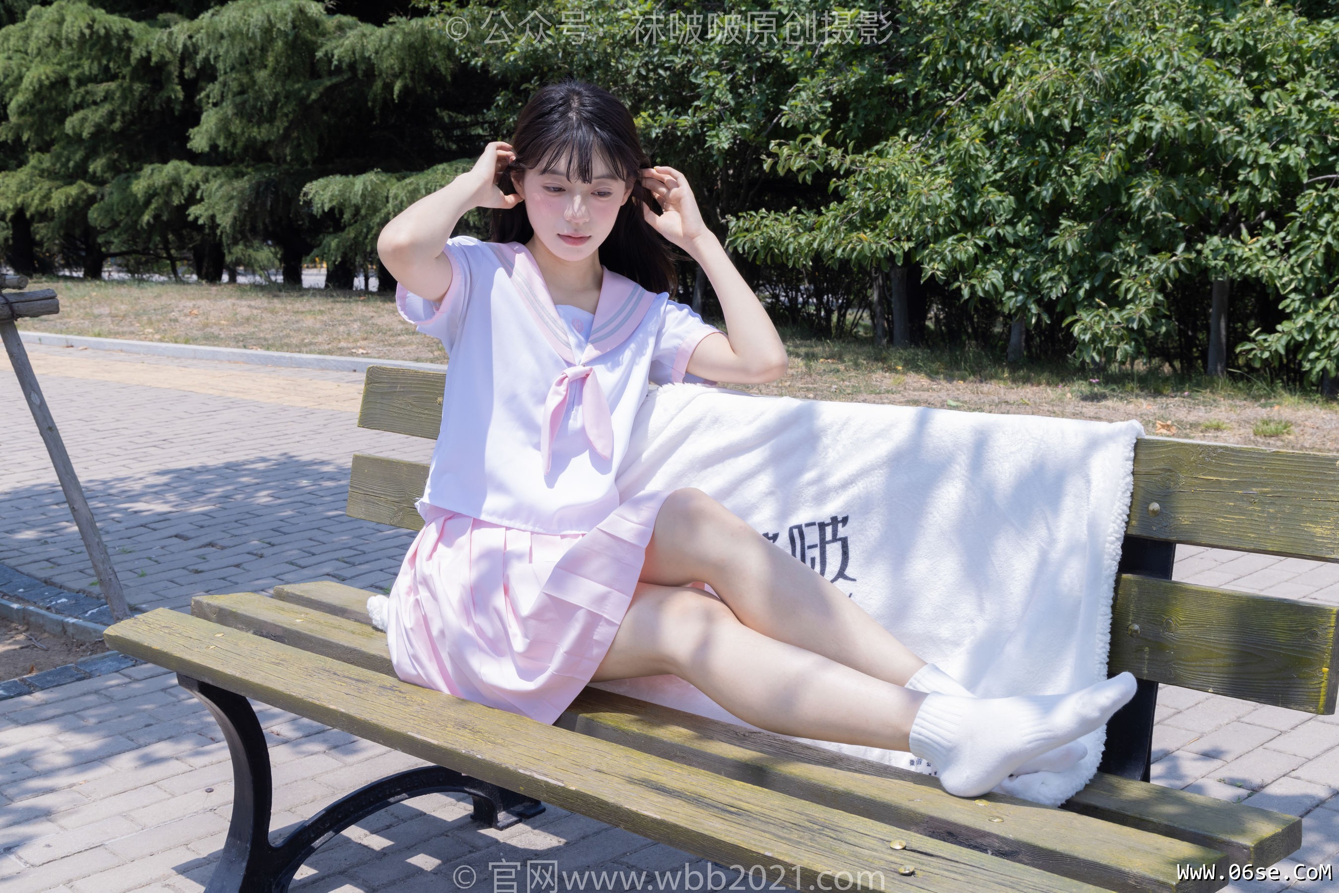 图片[105]-BoBoSocks袜啵啵 No.399 糯米 -皮鞋、白棉袜、jk制服[145P]-六色网