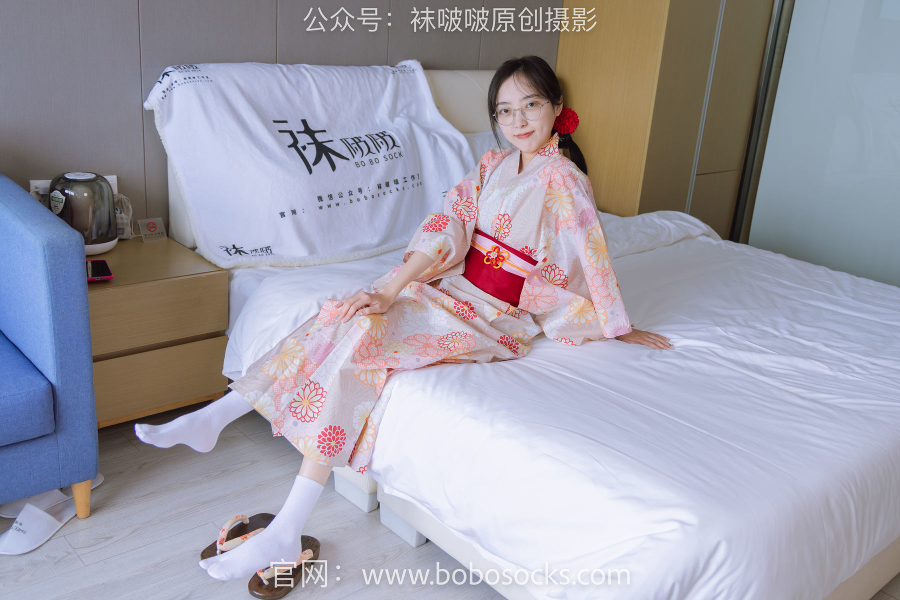 图片[124]-BoBoSocks袜啵啵 No.137 稚予-木屐、分指白棉袜、裸足、和风浴衣[170P]-六色网