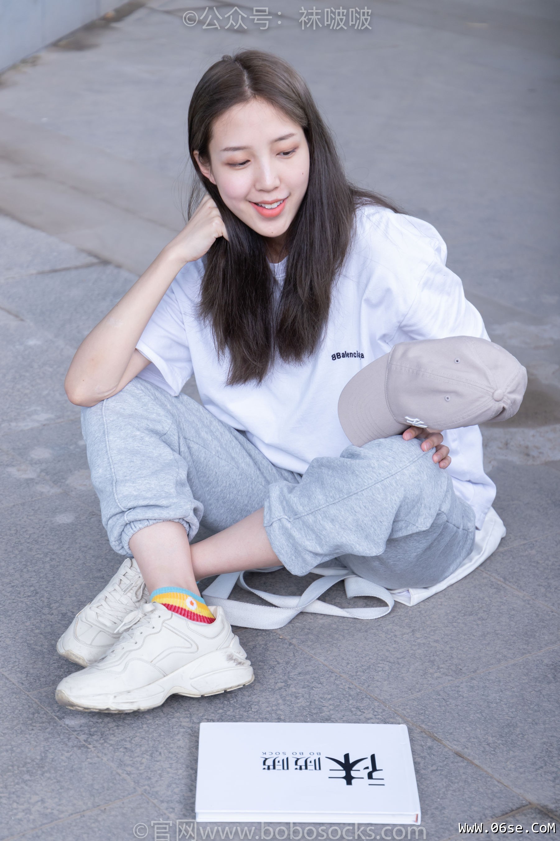 图片[132]-BoBoSocks袜啵啵 No.012 泡芙-运动鞋、白棉袜、裸足[132P]-六色网