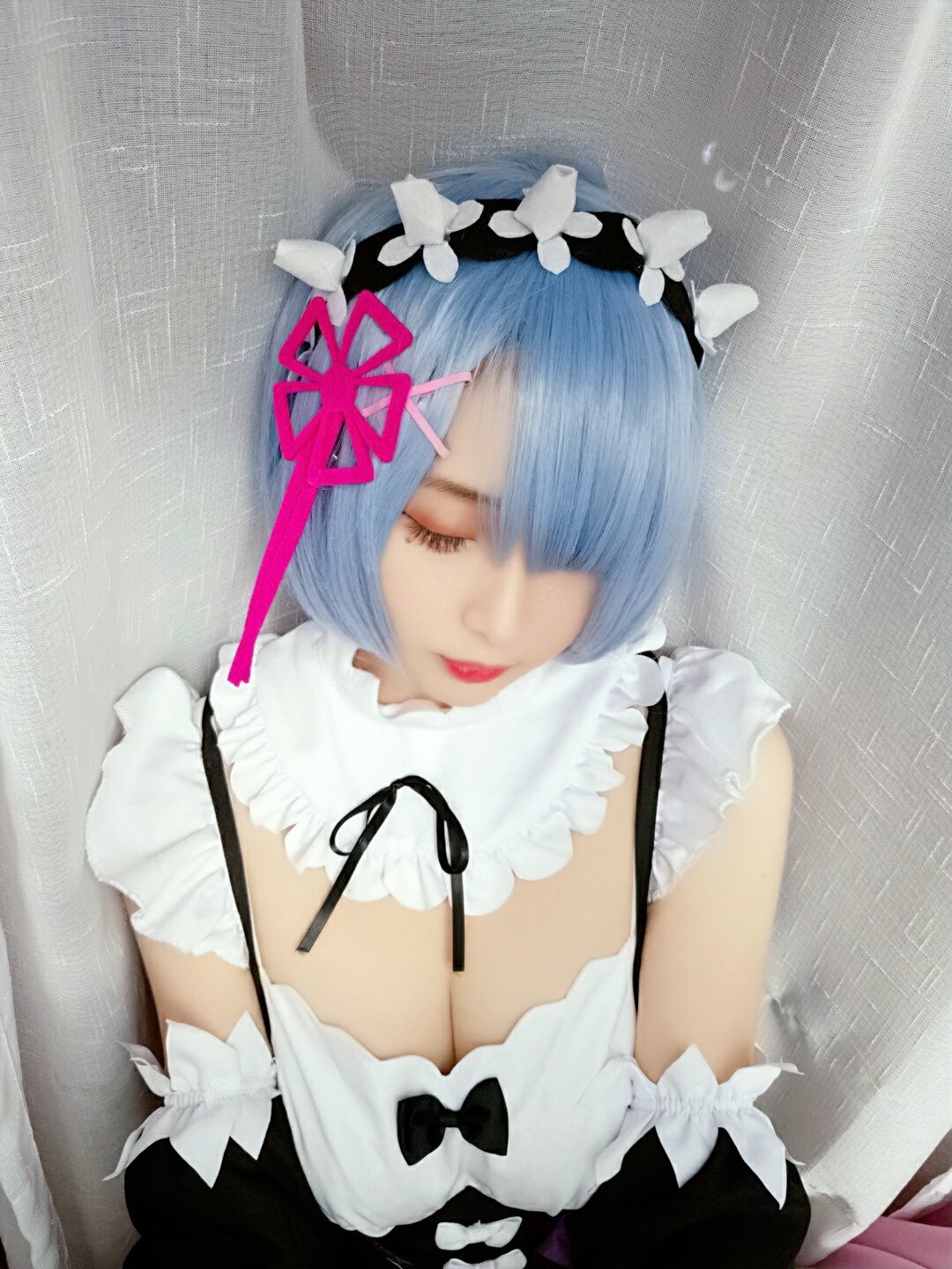 图片[33]-二次元美女古川kagura 蕾姆女仆[33P]-六色网