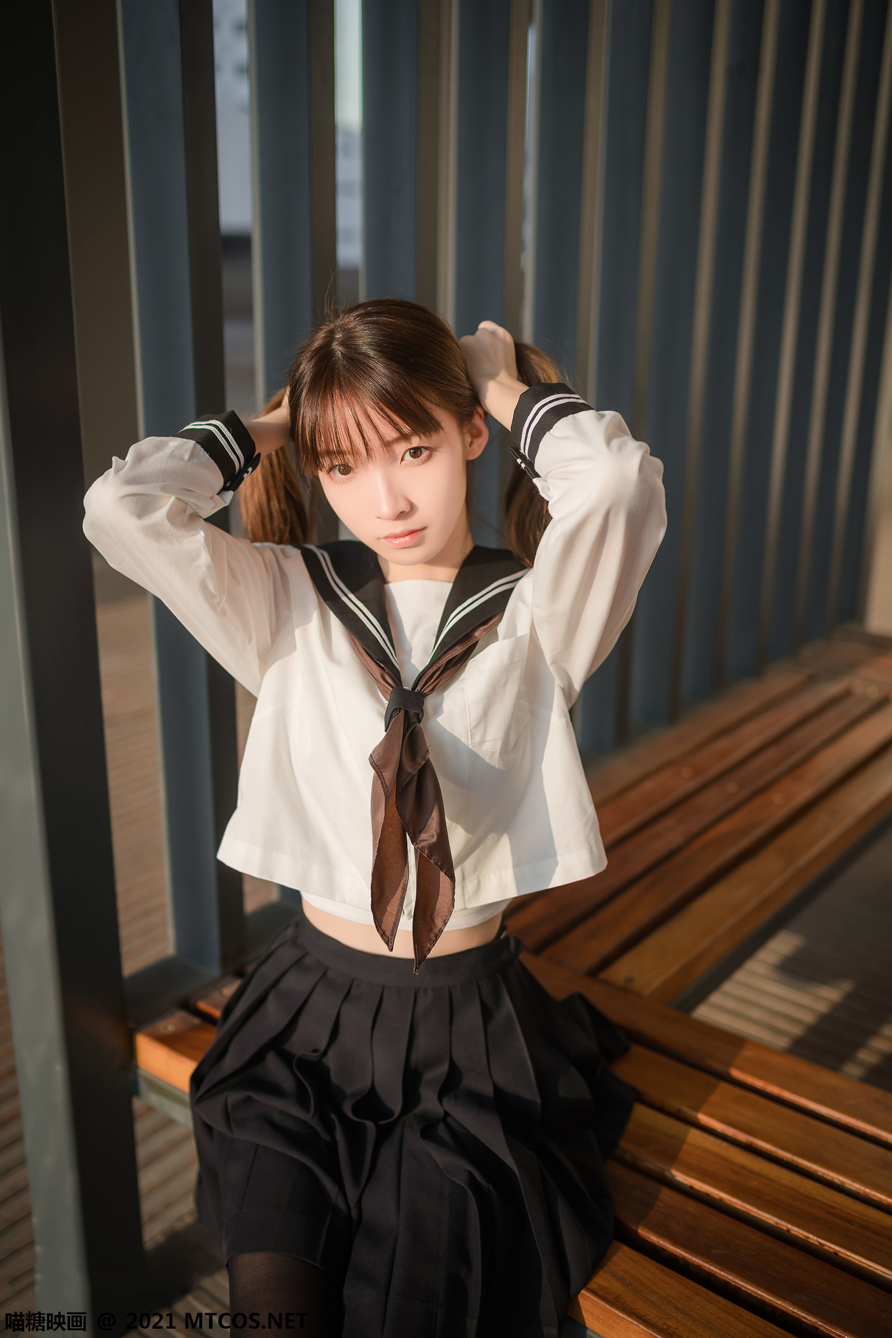 图片[20]-喵糖映画 VOL.409 黄昏下的JK [33P]-六色网