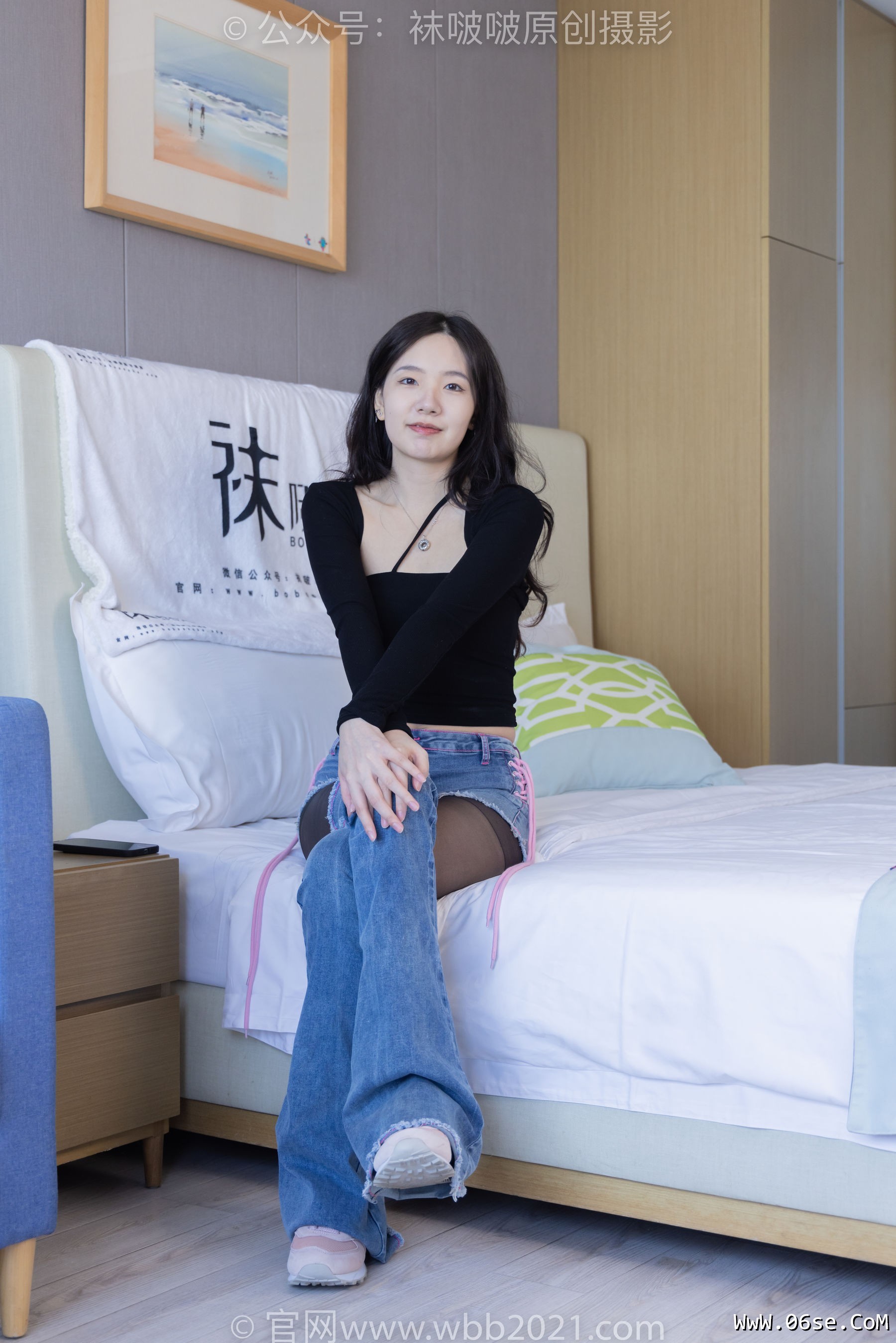 图片[53]-BoBoSocks袜啵啵 No.317 小甜豆 -运动鞋、可拆卸牛仔裤、粉色棉袜、黑丝、裤里丝[140P]-六色网