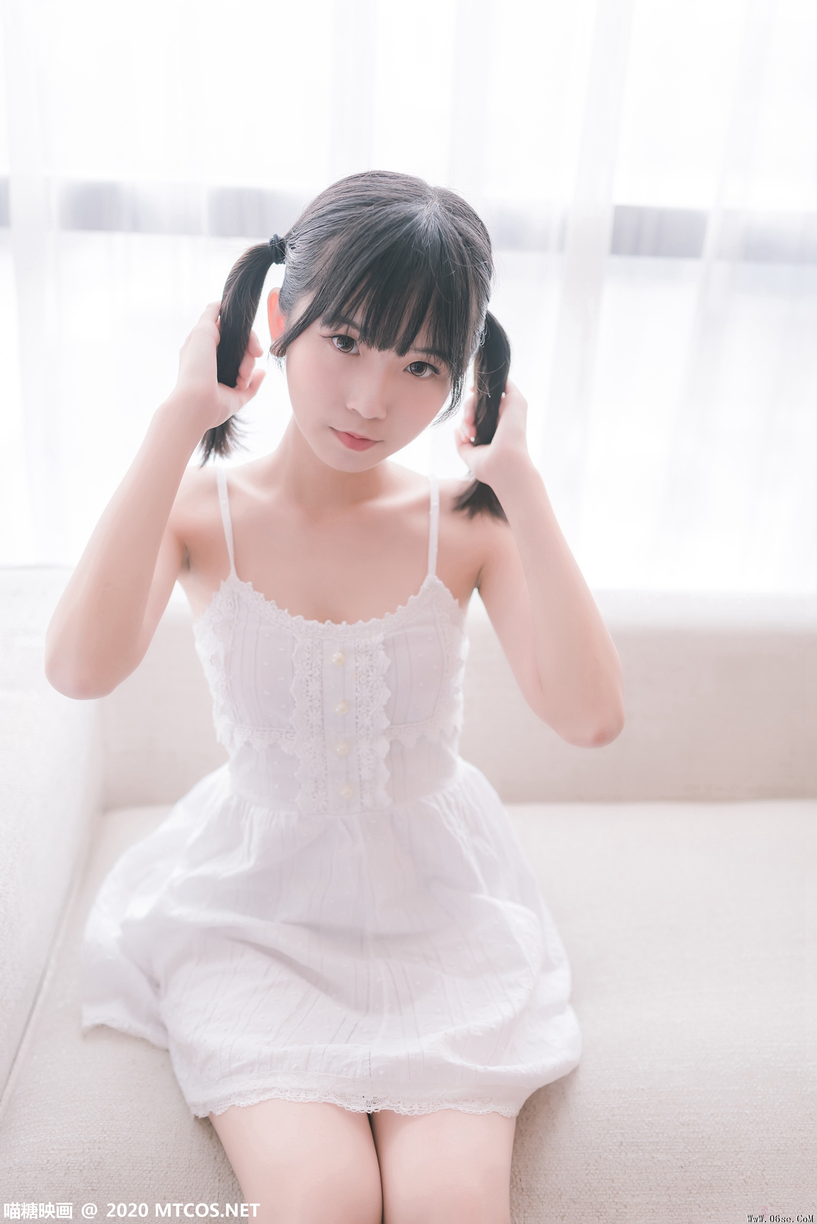 图片[46]-喵糖映画 VOL.177 白裙少女[47P／233M]-六色网