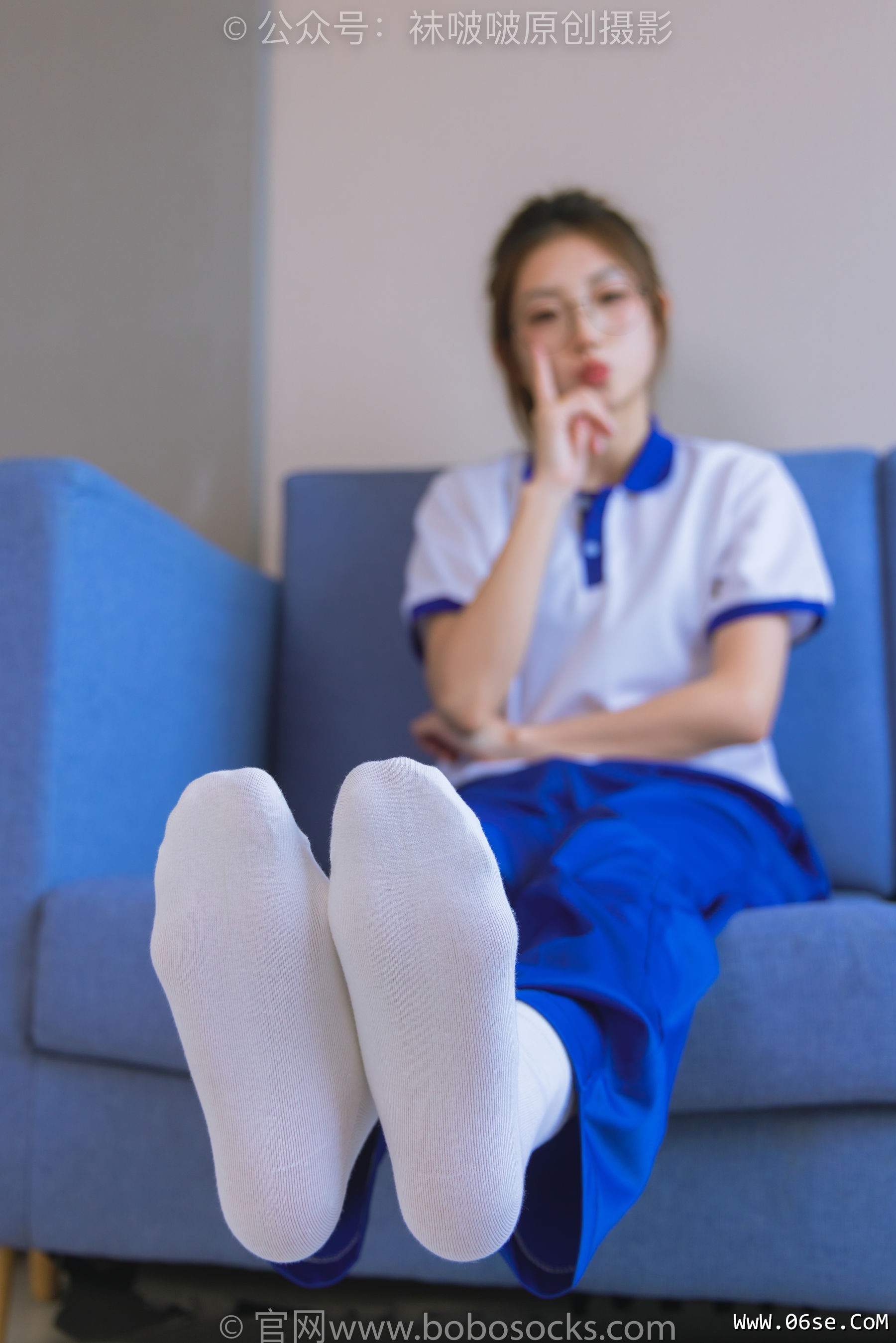 图片[88]-BoBoSocks袜啵啵 No.193 小沫-贝壳头板鞋、白棉袜、肉丝、校服裤里丝[140P]-六色网