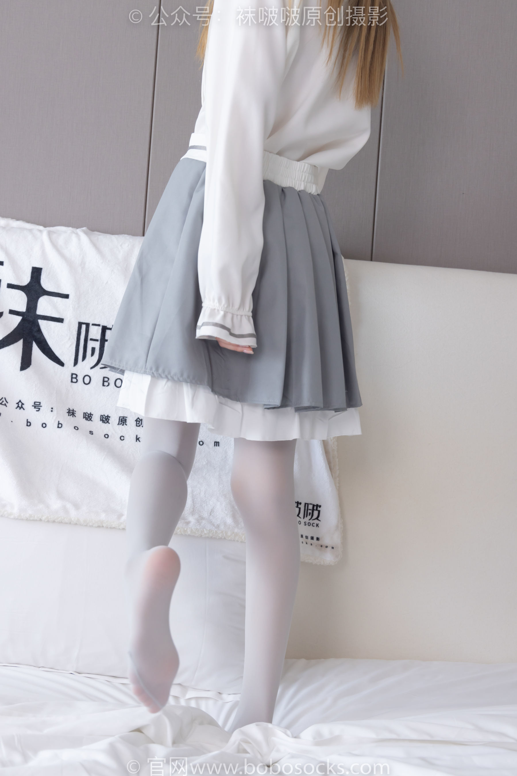 图片[132]-BoBoSocks袜啵啵 No.213 稚予 -黑皮鞋、厚灰丝[140P]-六色网