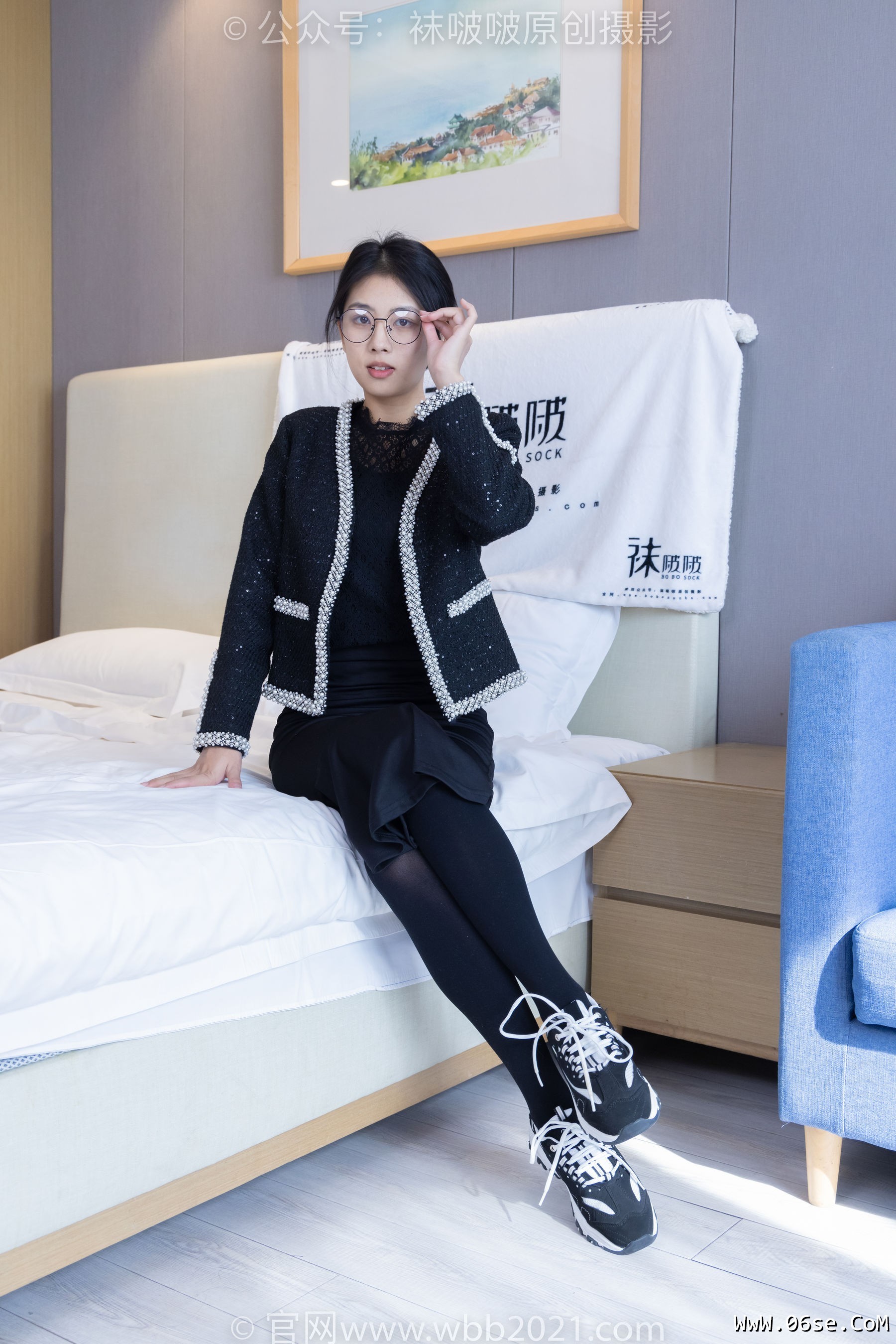 图片[3]-BoBoSocks袜啵啵 No.378 奶油 -短靴、运动鞋、厚黑丝、厚灰丝[190P]-六色网