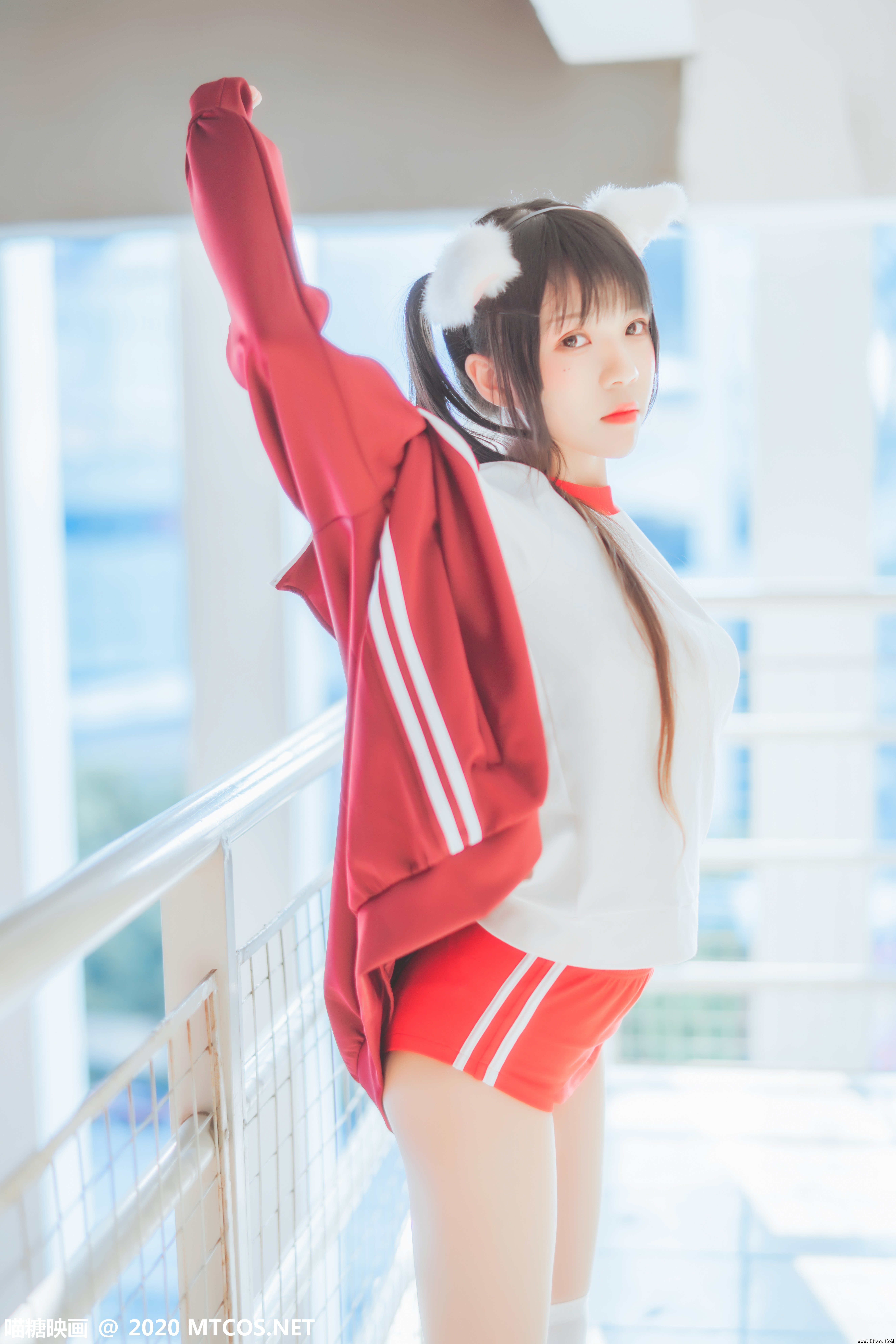 图片[16]-喵糖映画 VOL.308 红色体操服[44P／826MB]-六色网