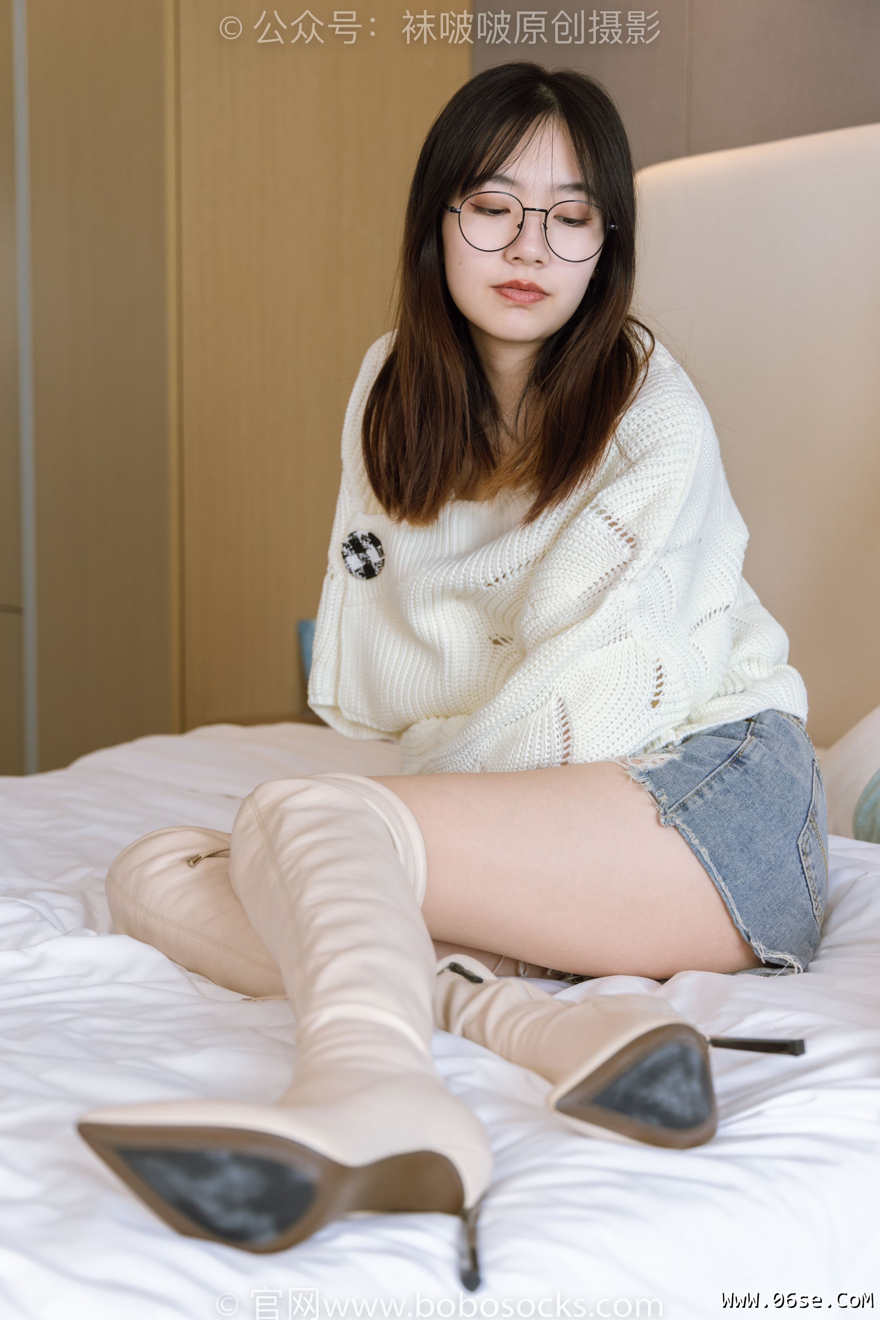 图片[166]-BoBoSocks袜啵啵 No.222 小甜豆-长靴、白棉袜、裸足[180P]-六色网