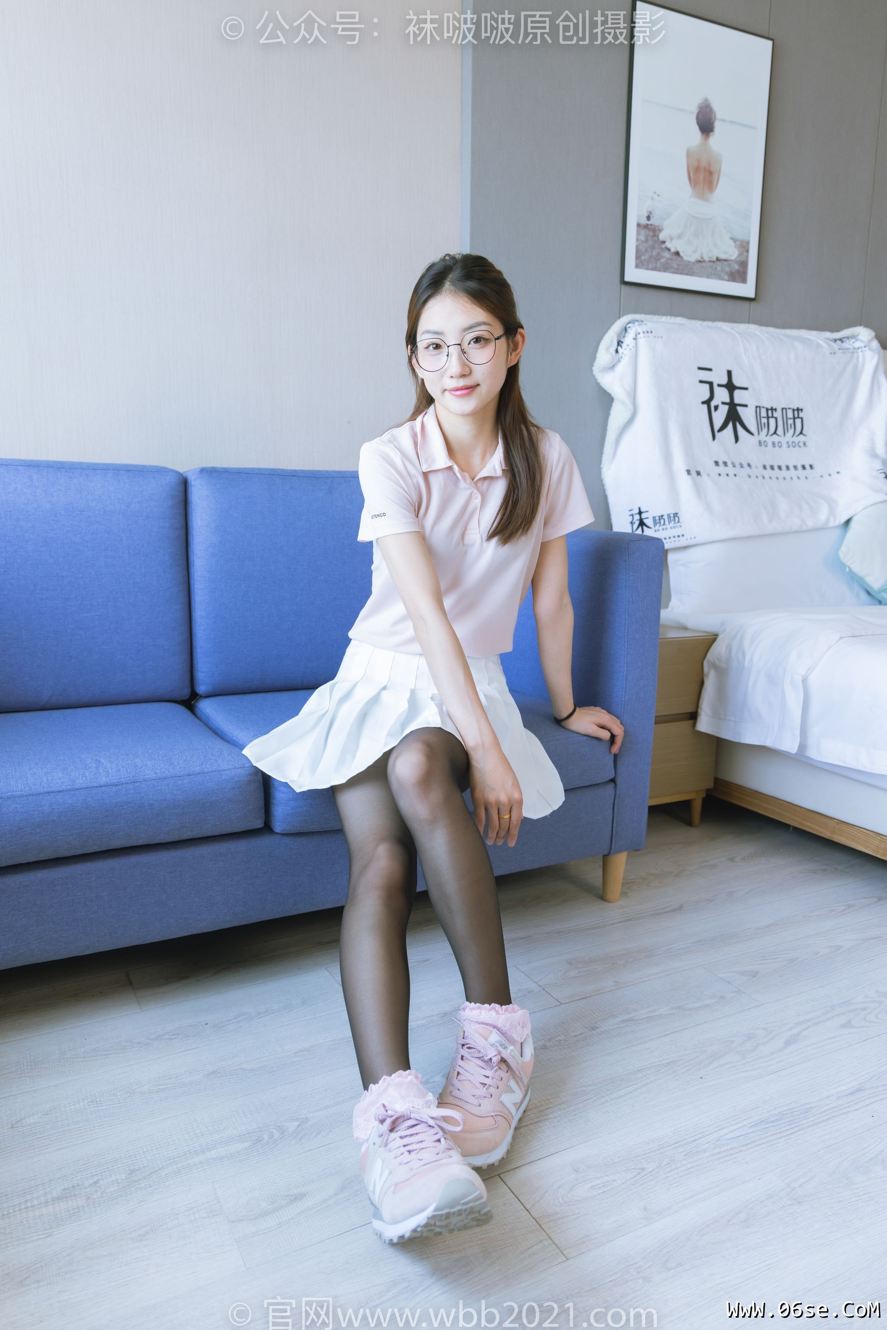 图片[12]-BoBoSocks袜啵啵 No.273 小沫 -运动鞋、粉色棉袜、黑丝[143P]-六色网
