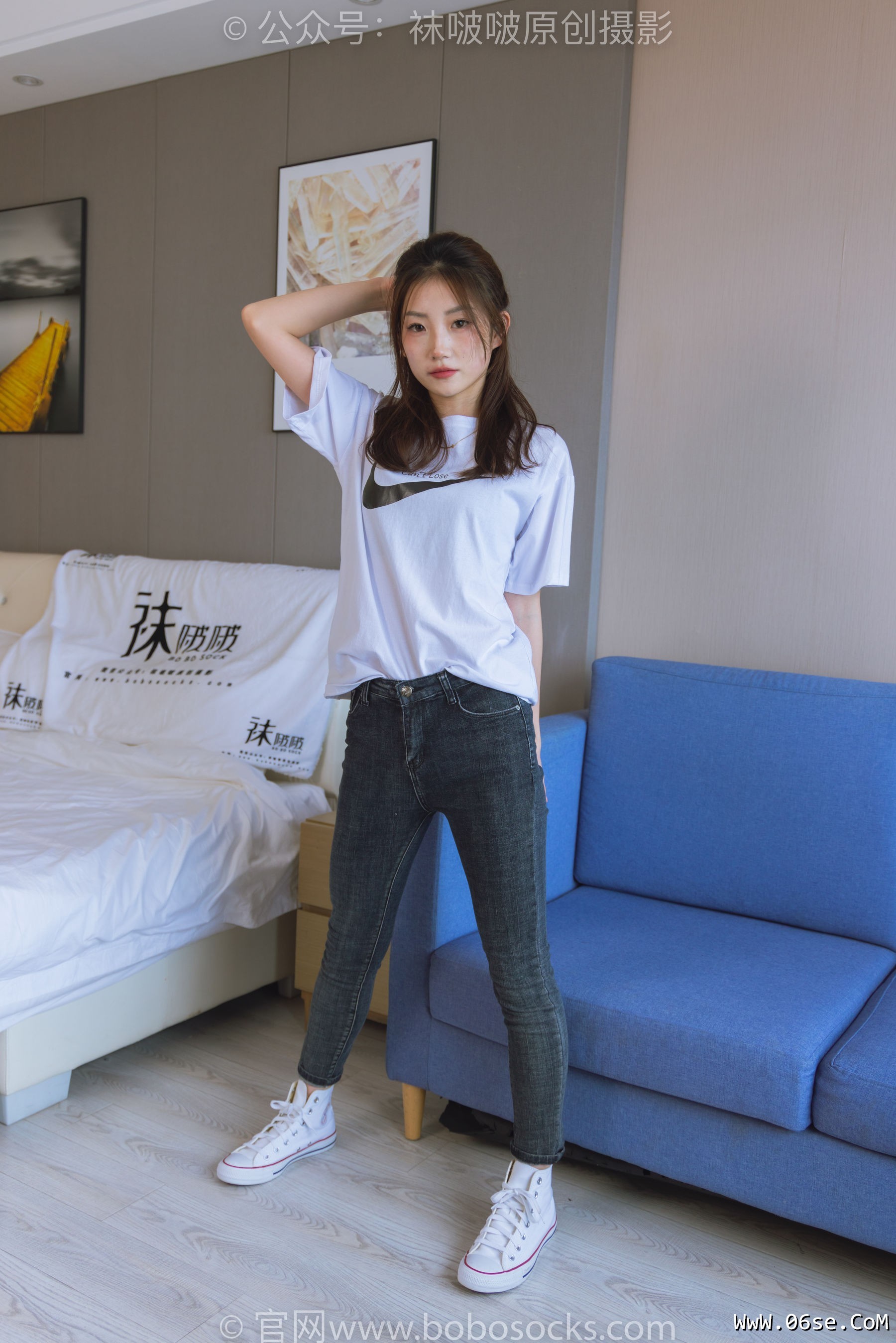 BoBoSocks袜啵啵 No.220 小沫-两双板鞋、短肉丝、裸足[140P]-六色网