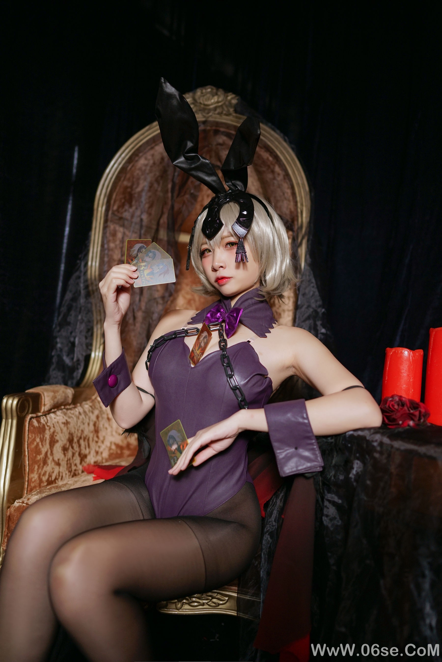 图片[4]-人气Coser二佐Nisa Fate黑贞兔女郎[16P]-六色网