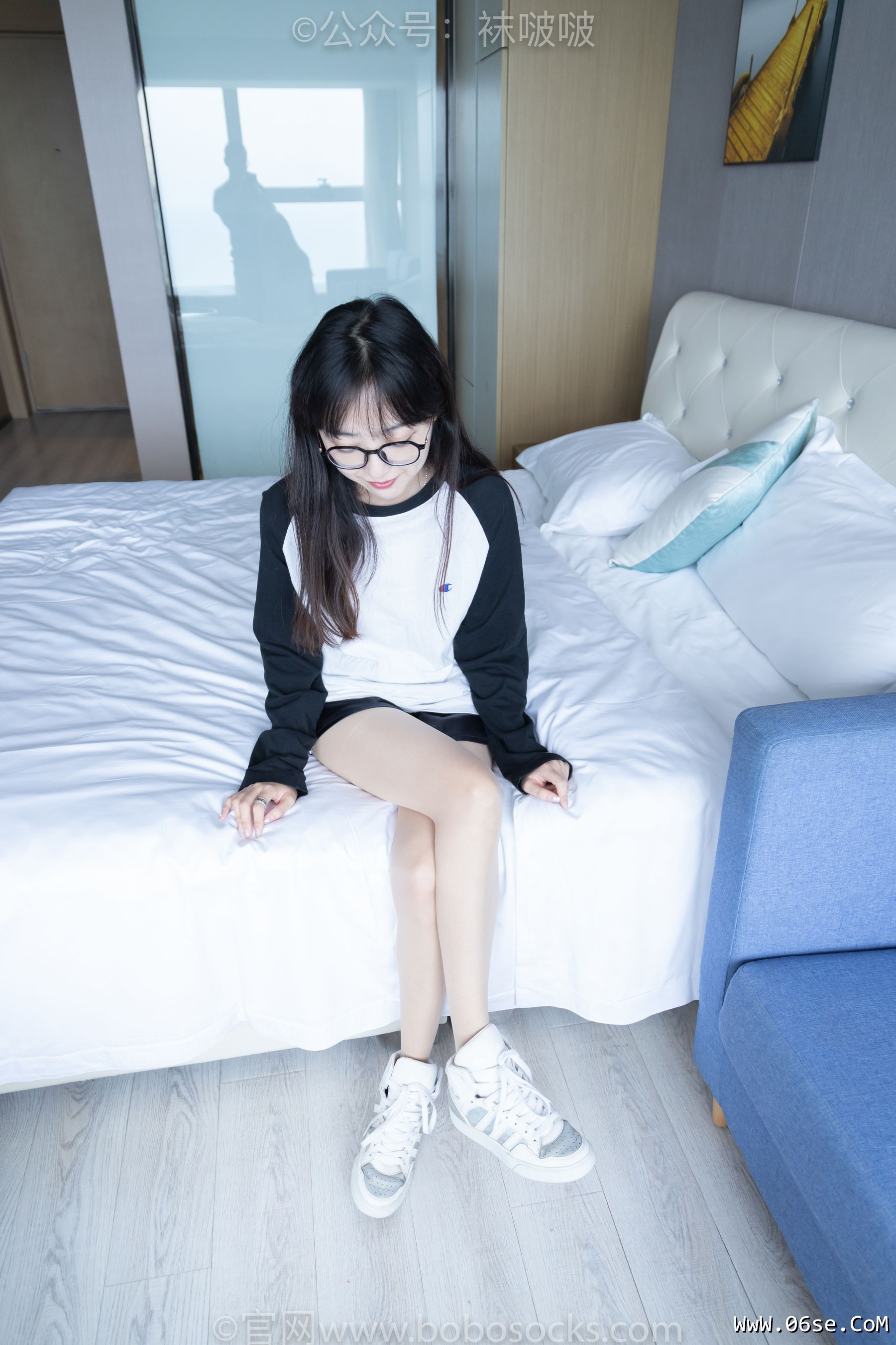 图片[28]-BoBoSocks袜啵啵 No.015 稚予-阿迪板鞋、白色短棉袜、肉丝[148P]-六色网