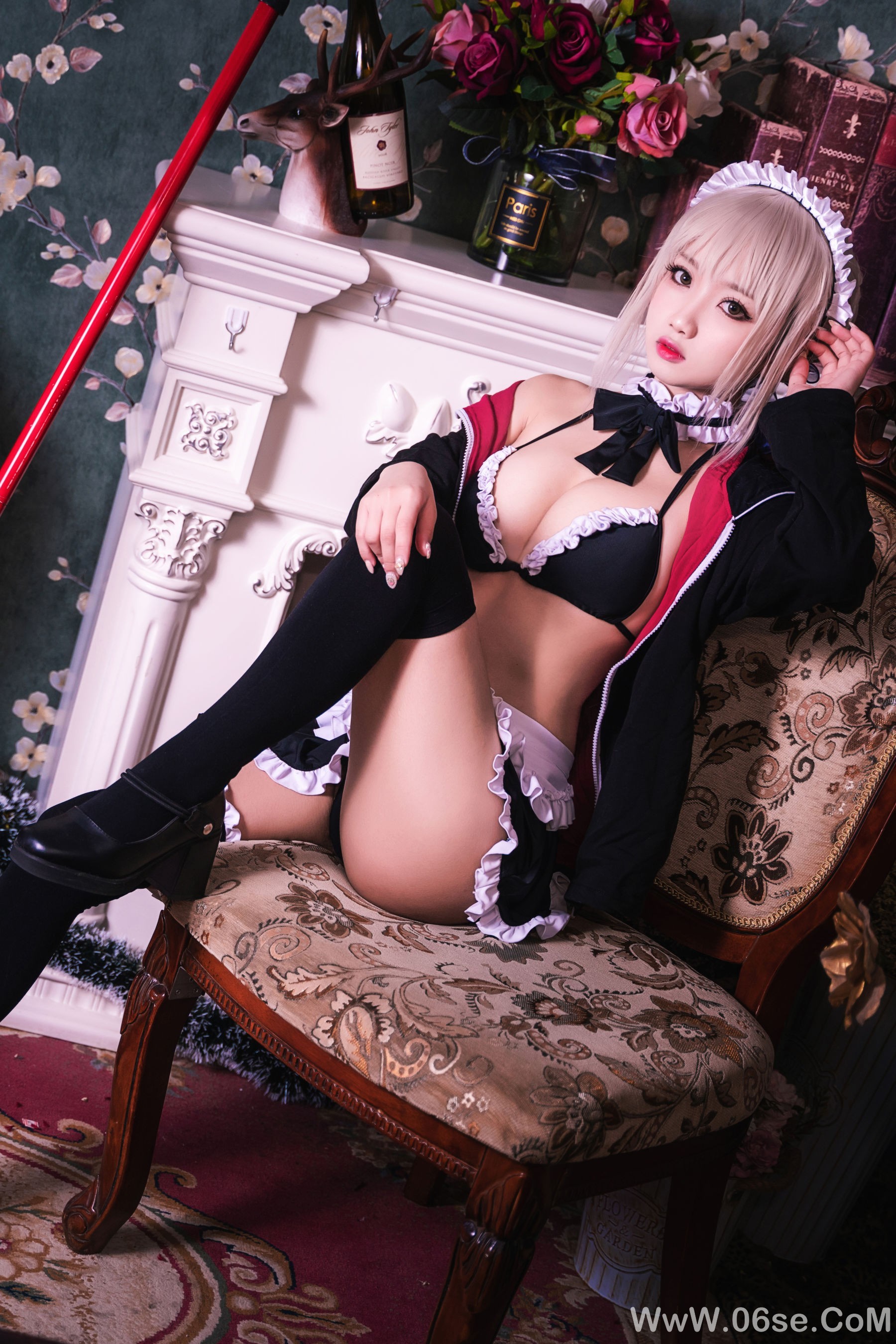 图片[22]-白嫩美少女 鬼畜瑶 – 黑呆女仆 (不知火舞)[26P]-六色网