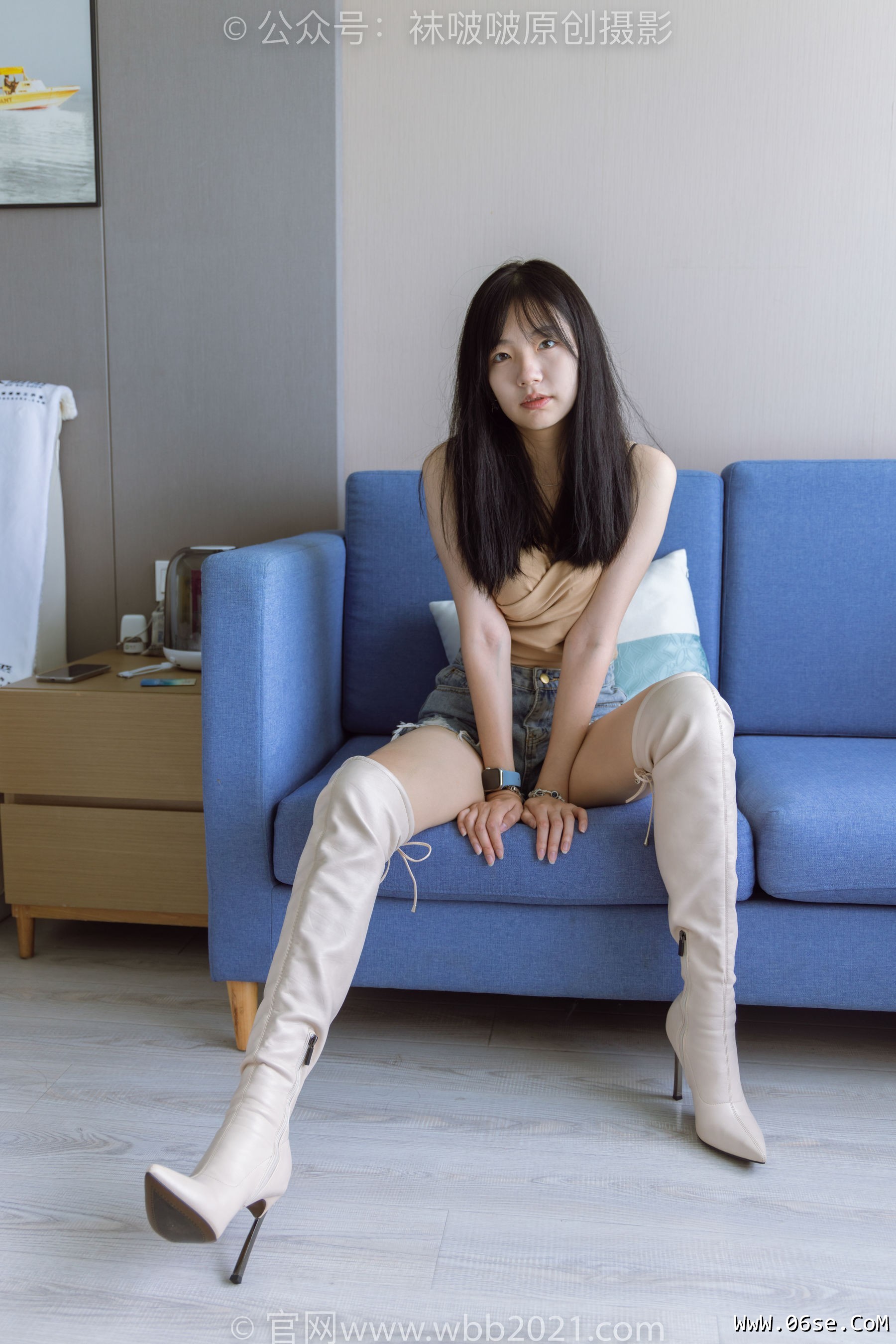 图片[123]-BoBoSocks袜啵啵 No.441 小甜豆 -高跟长靴、白棉袜、裸足[179P]-六色网