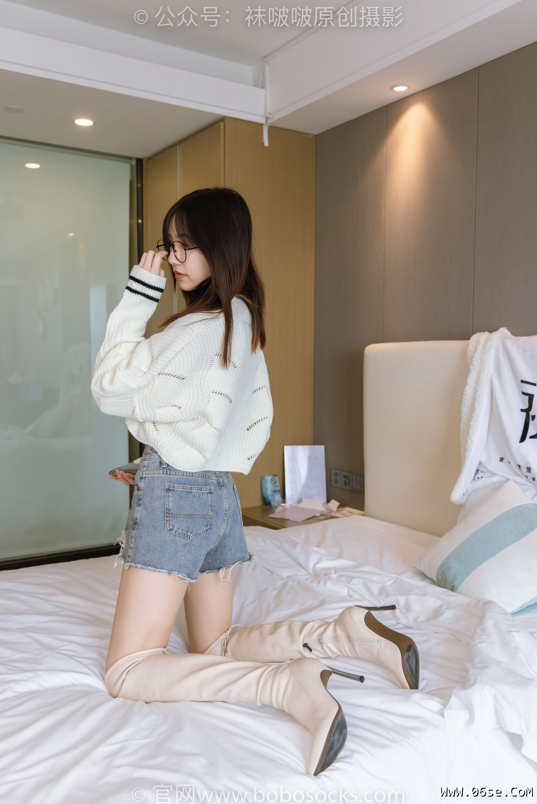 图片[160]-BoBoSocks袜啵啵 No.222 小甜豆-长靴、白棉袜、裸足[180P]-六色网