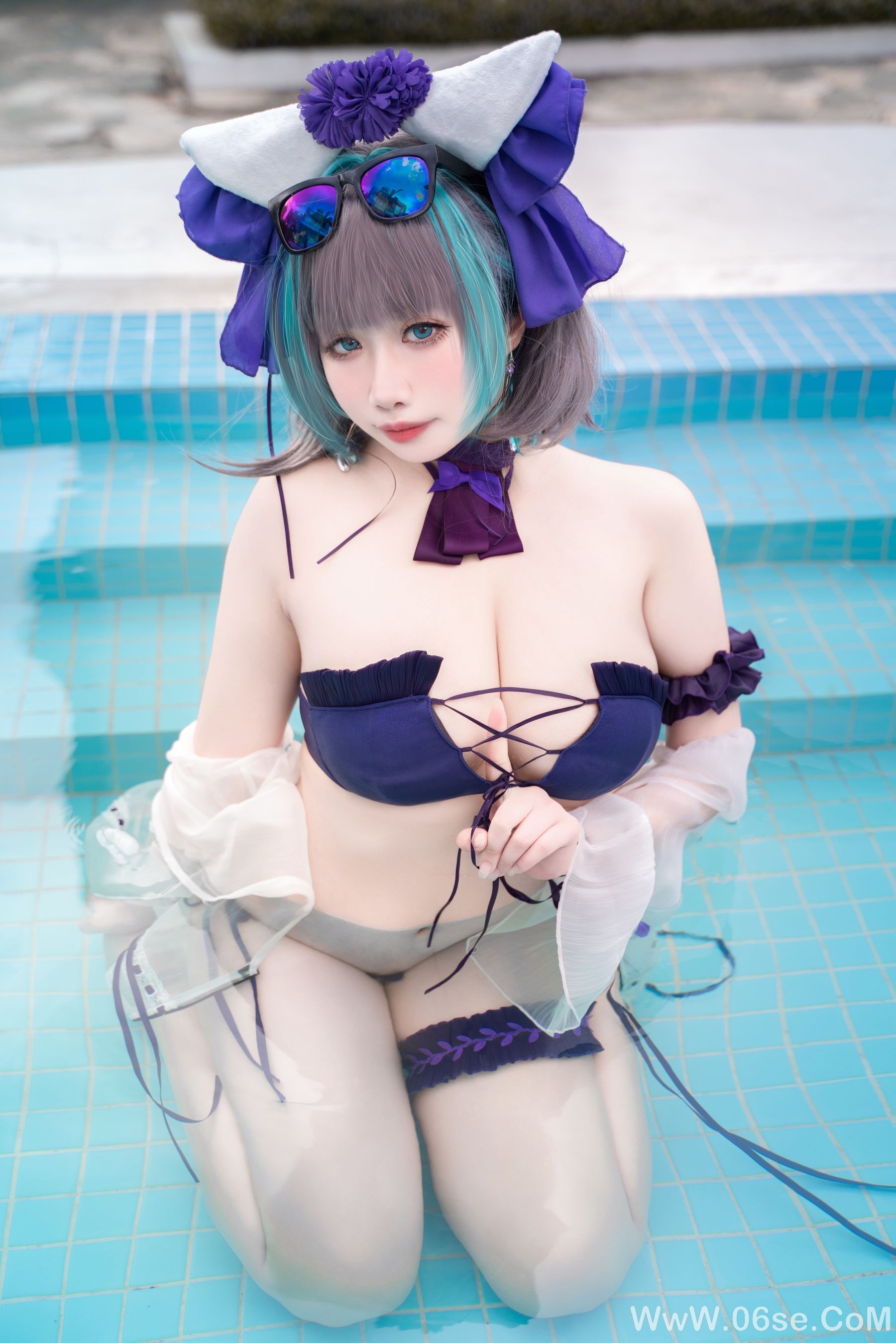 图片[21]-贞子蜜桃 – 碧蓝航线 柴郡泳装[46P]-六色网
