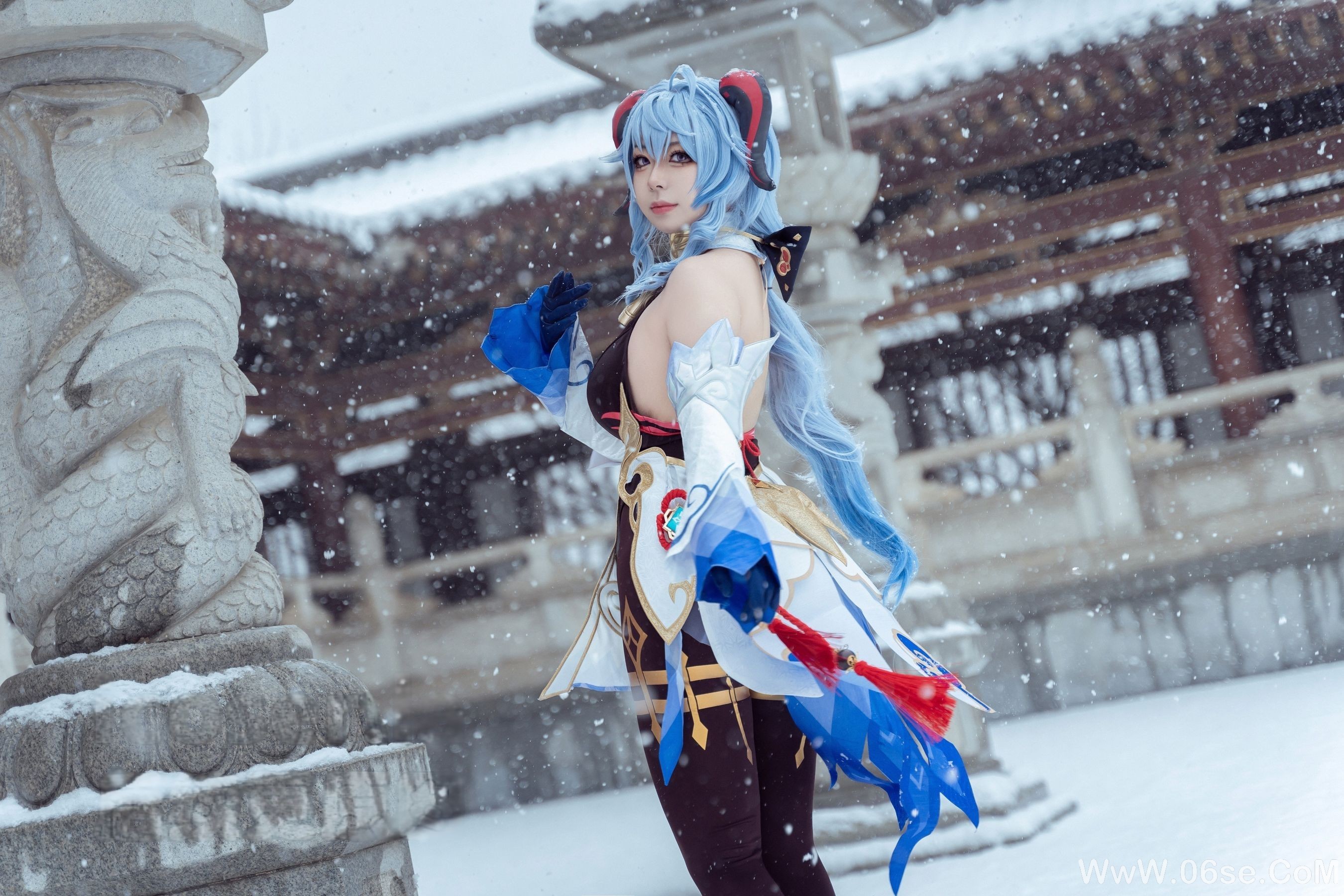 图片[18]-虎森森 – 原神 甘雨 雪景[42P]-六色网