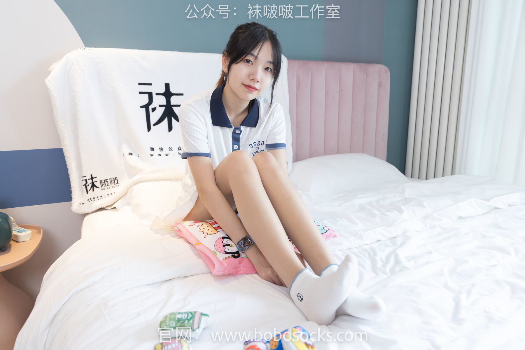 图片[88]-BoBoSocks袜啵啵 No.096 小甜豆-板鞋、白棉袜、油亮肉丝[145P]-六色网