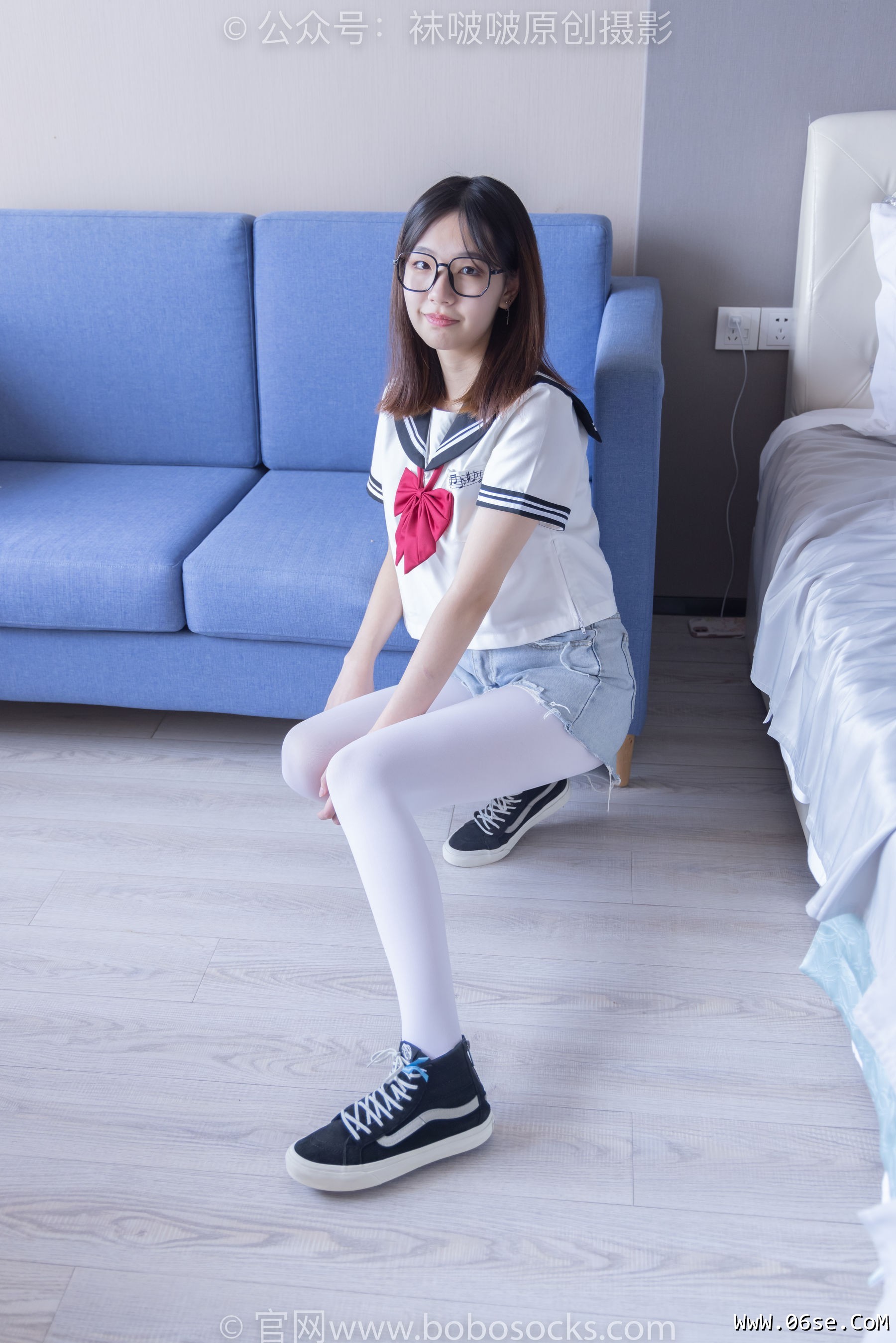 图片[56]-BoBoSocks袜啵啵 No.215 小甜豆-三双帆布鞋板鞋、厚白丝、黑丝[144P]-六色网