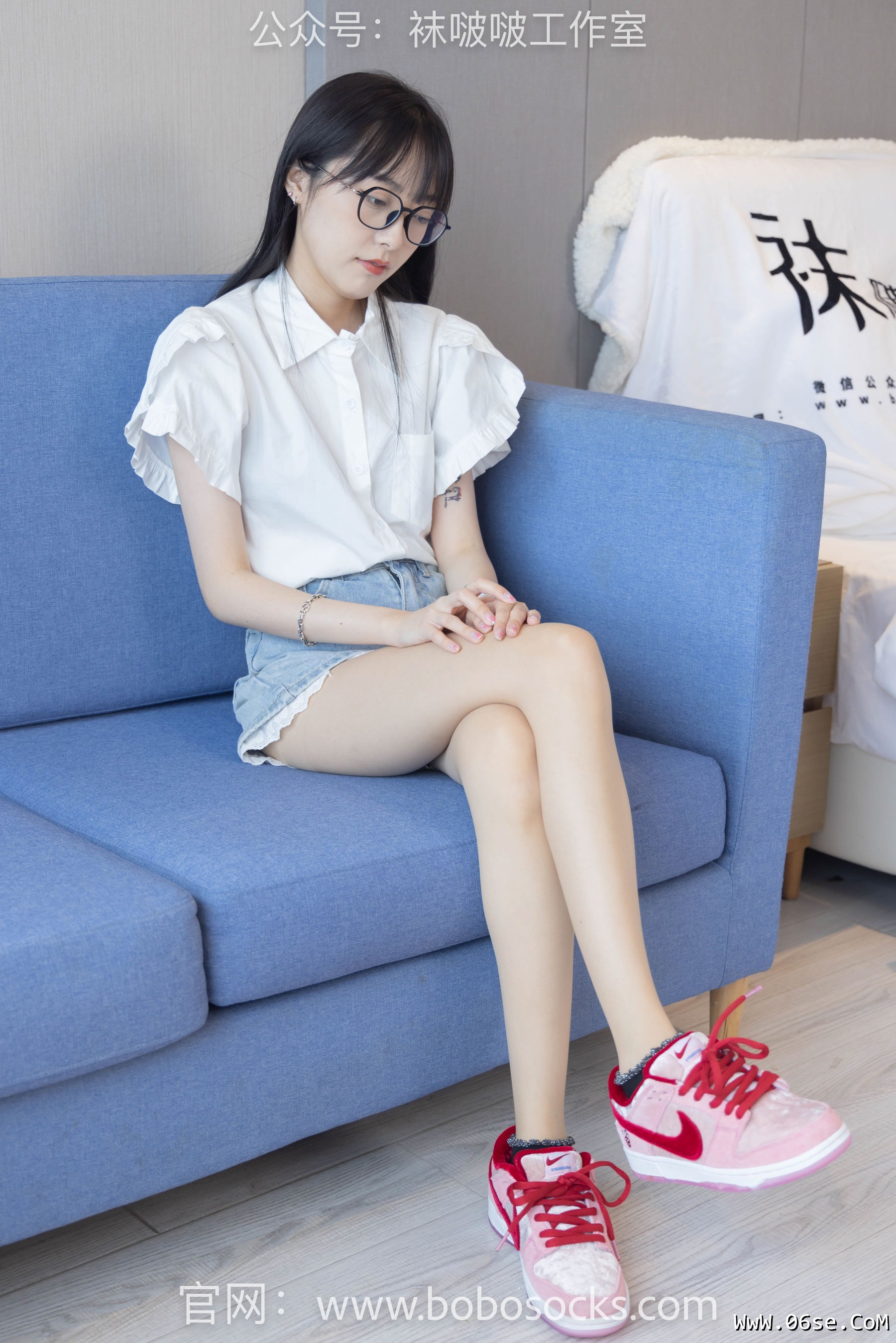 图片[29]-BoBoSocks袜啵啵 No.097 稚予-板鞋、玻璃丝短袜、肉丝[140P]-六色网