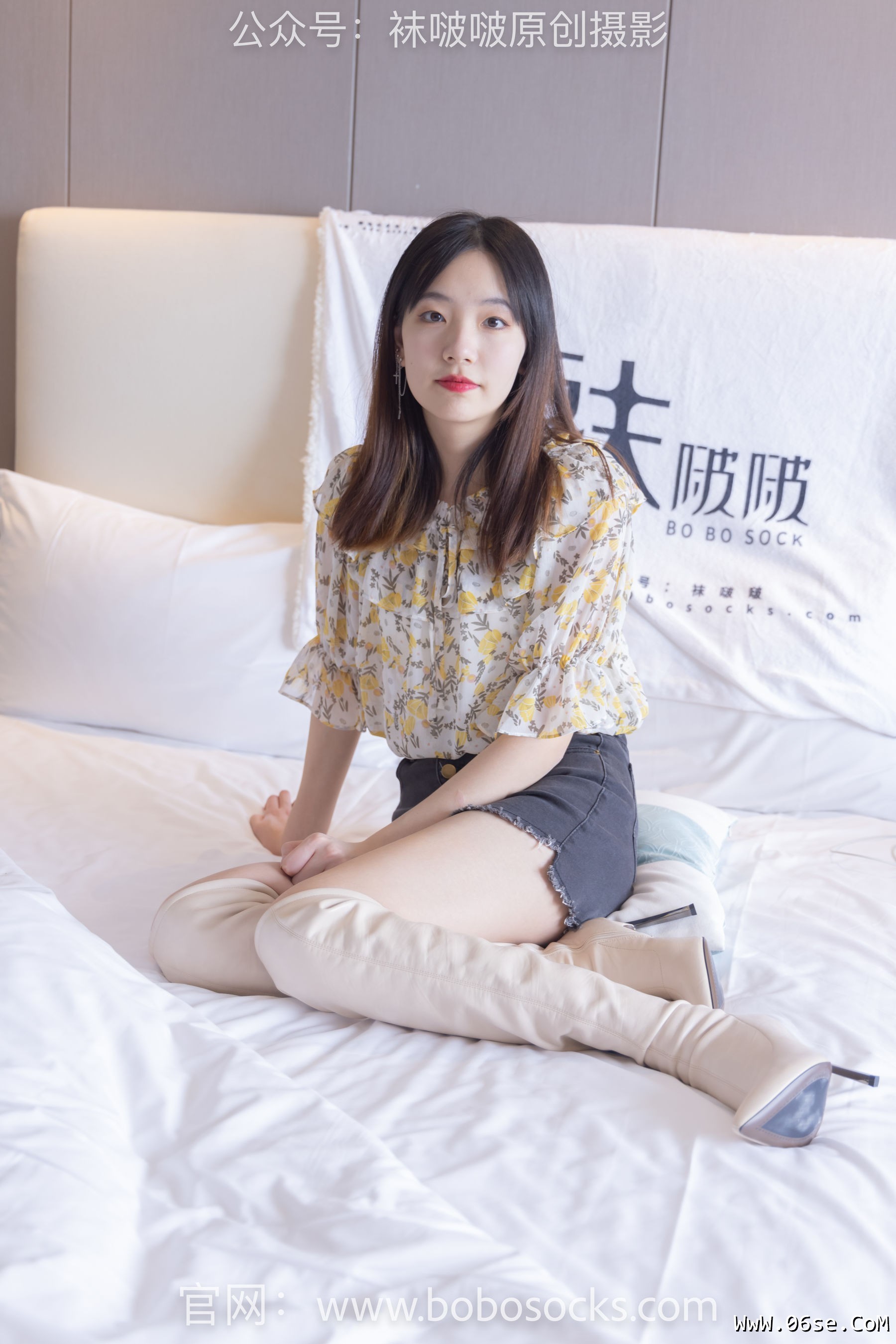 图片[166]-BoBoSocks袜啵啵 No.136 小甜豆-高跟长靴、白棉袜、裸足[200P]-六色网