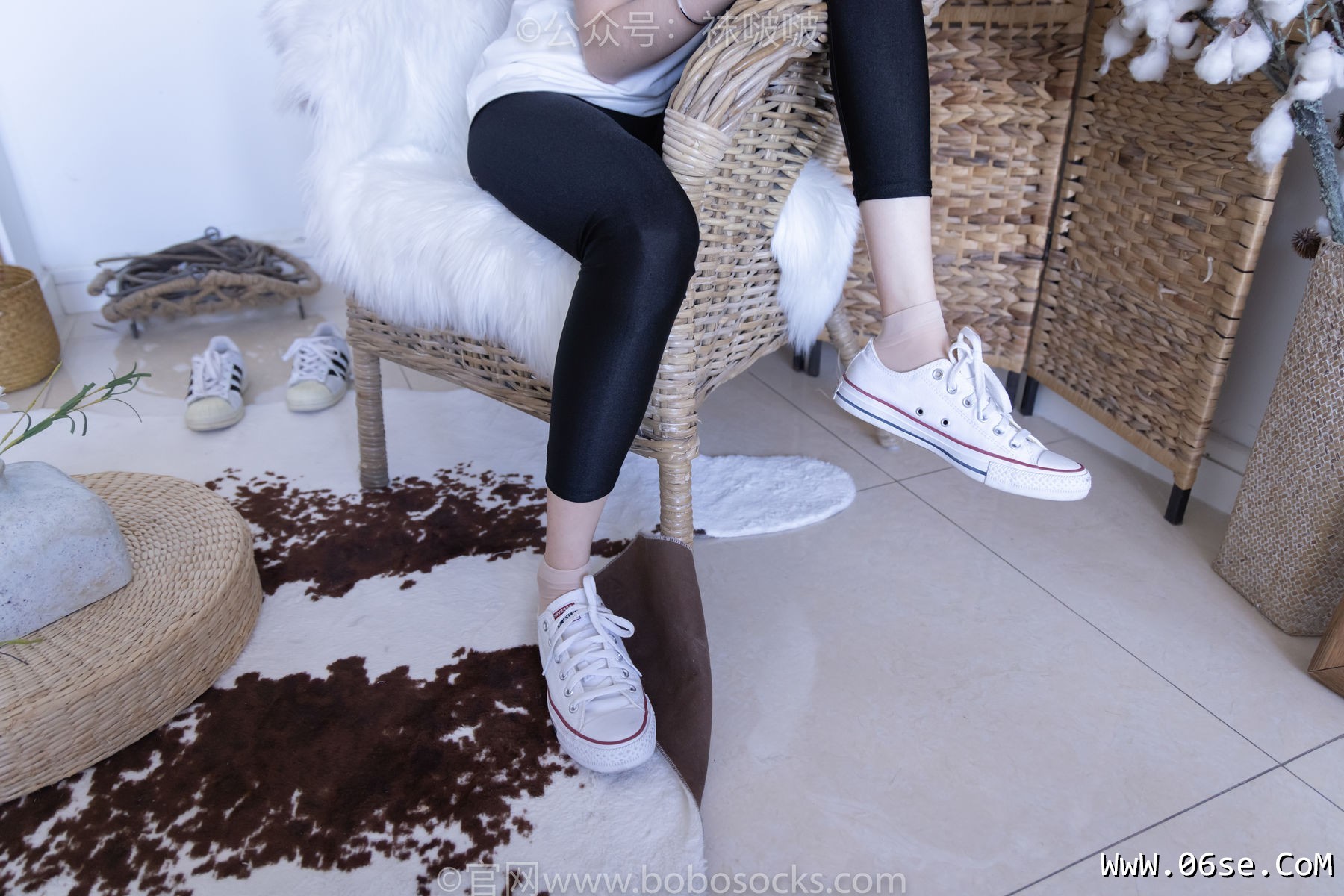图片[59]-BoBoSocks袜啵啵 No.044 稚予-贝壳头、匡威帆布鞋、短肉丝[154P]-六色网