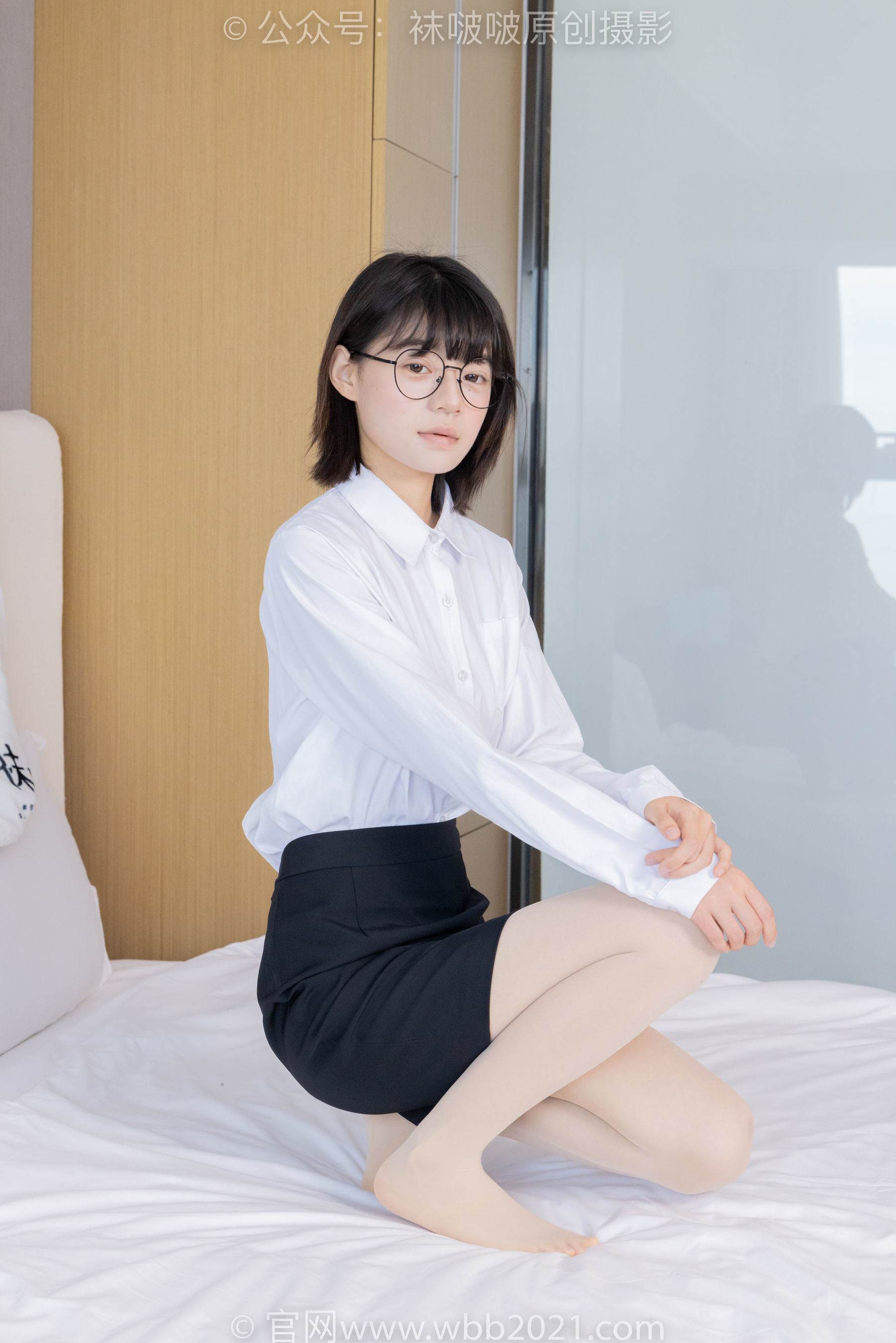 图片[5]-BoBoSocks袜啵啵 No.436 糯米 -OL制服、两双平底鞋、薄黑丝、厚肉丝[150P]-六色网