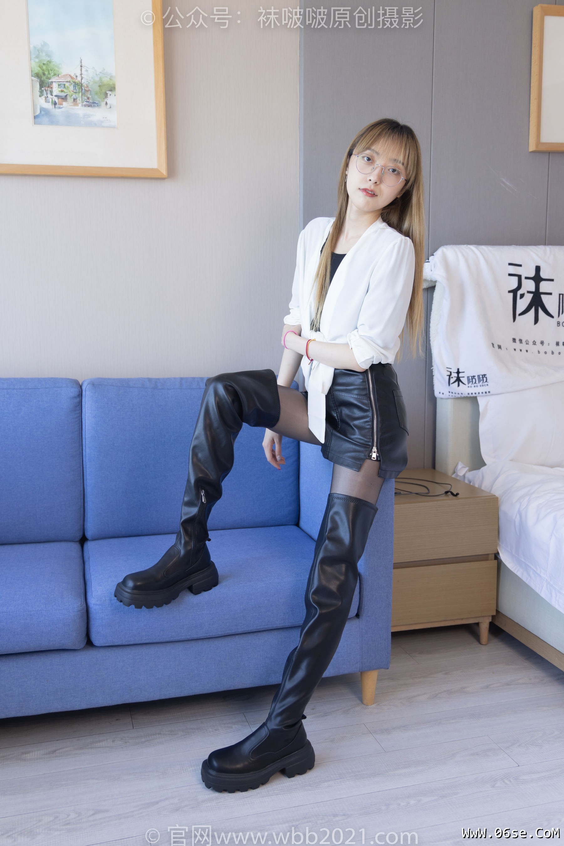 图片[59]-BoBoSocks袜啵啵 No.259 稚予 -两双长靴、油亮黑丝[149P]-六色网