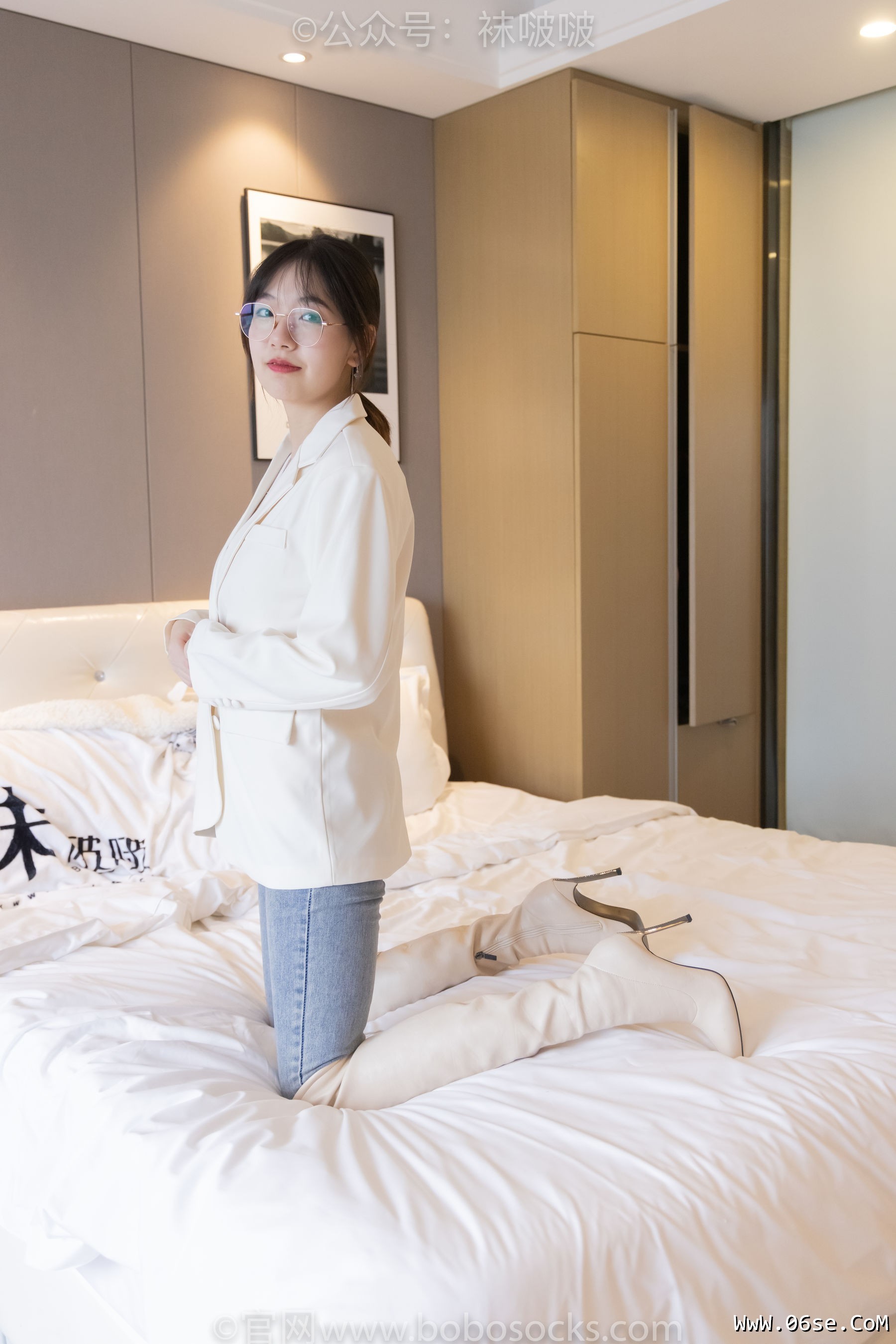 图片[48]-BoBoSocks袜啵啵 No.050 小甜豆-高跟长靴、白棉袜[175P]-六色网