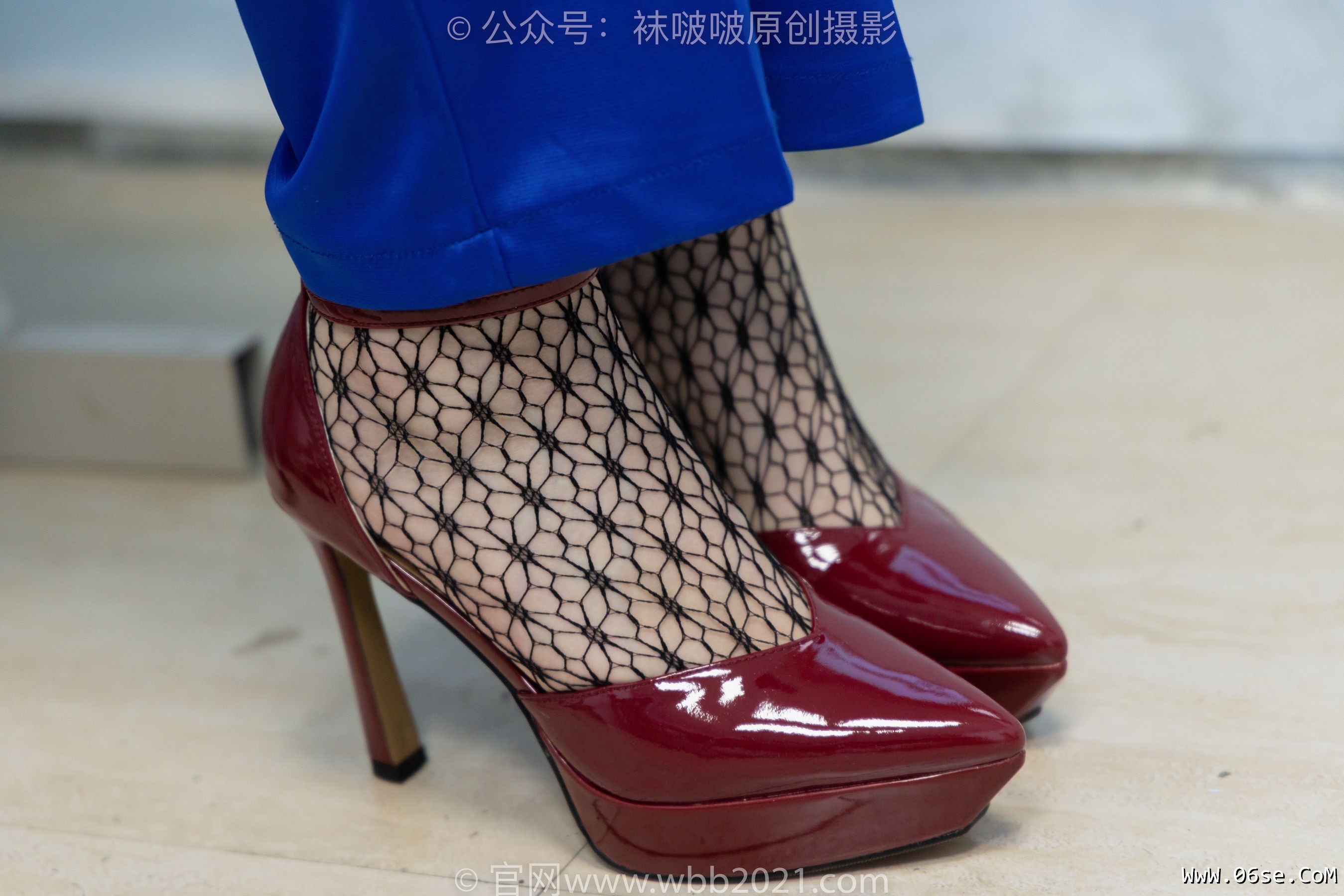 图片[81]-BoBoSocks袜啵啵 No.375 小甜豆 -高跟鞋、黑色蕾丝网袜、校服裤里丝[160P]-六色网
