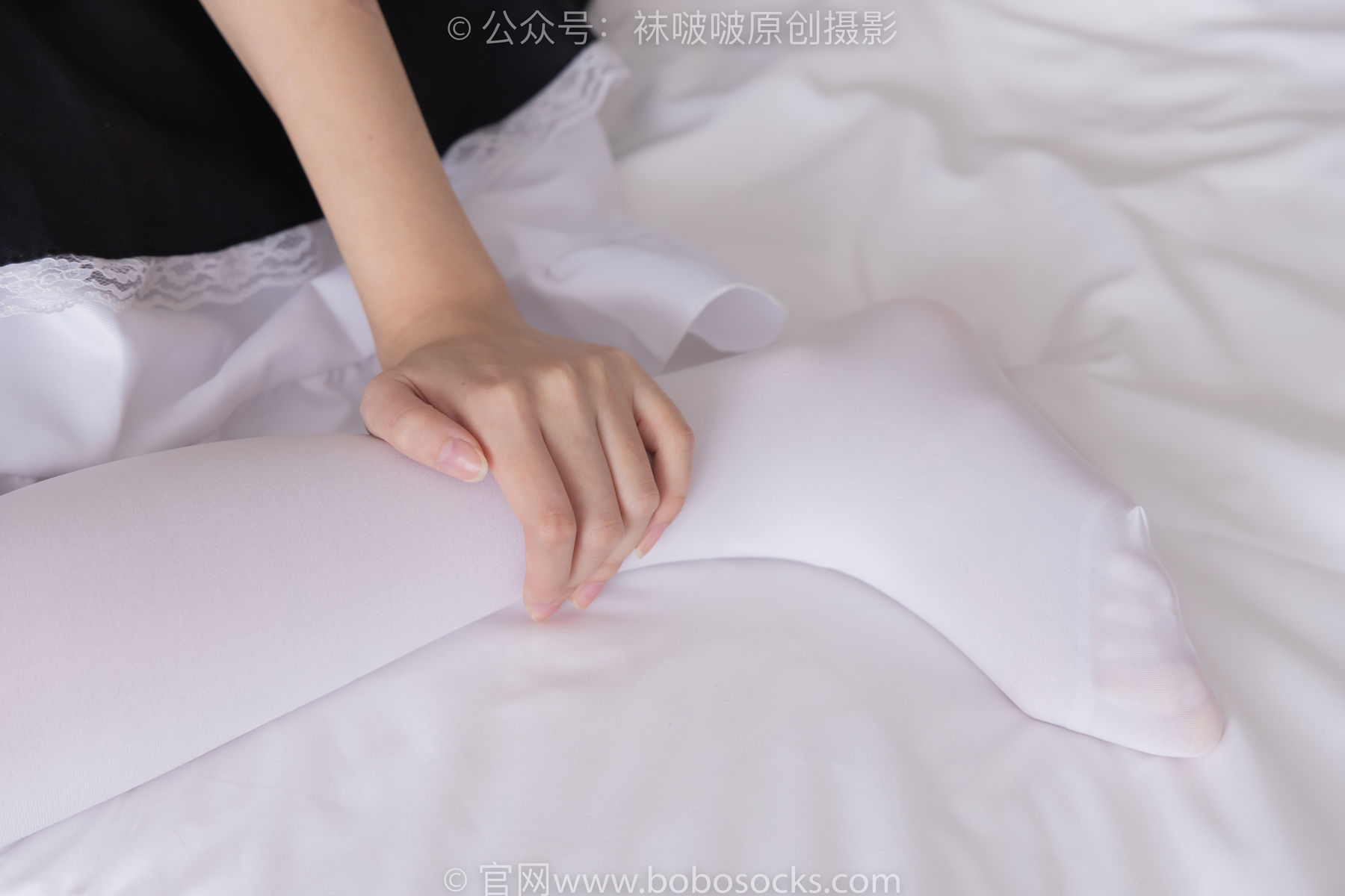 图片[72]-BoBoSocks袜啵啵 No.195 小甜豆-黑皮鞋、厚白丝、女仆装[135P]-六色网