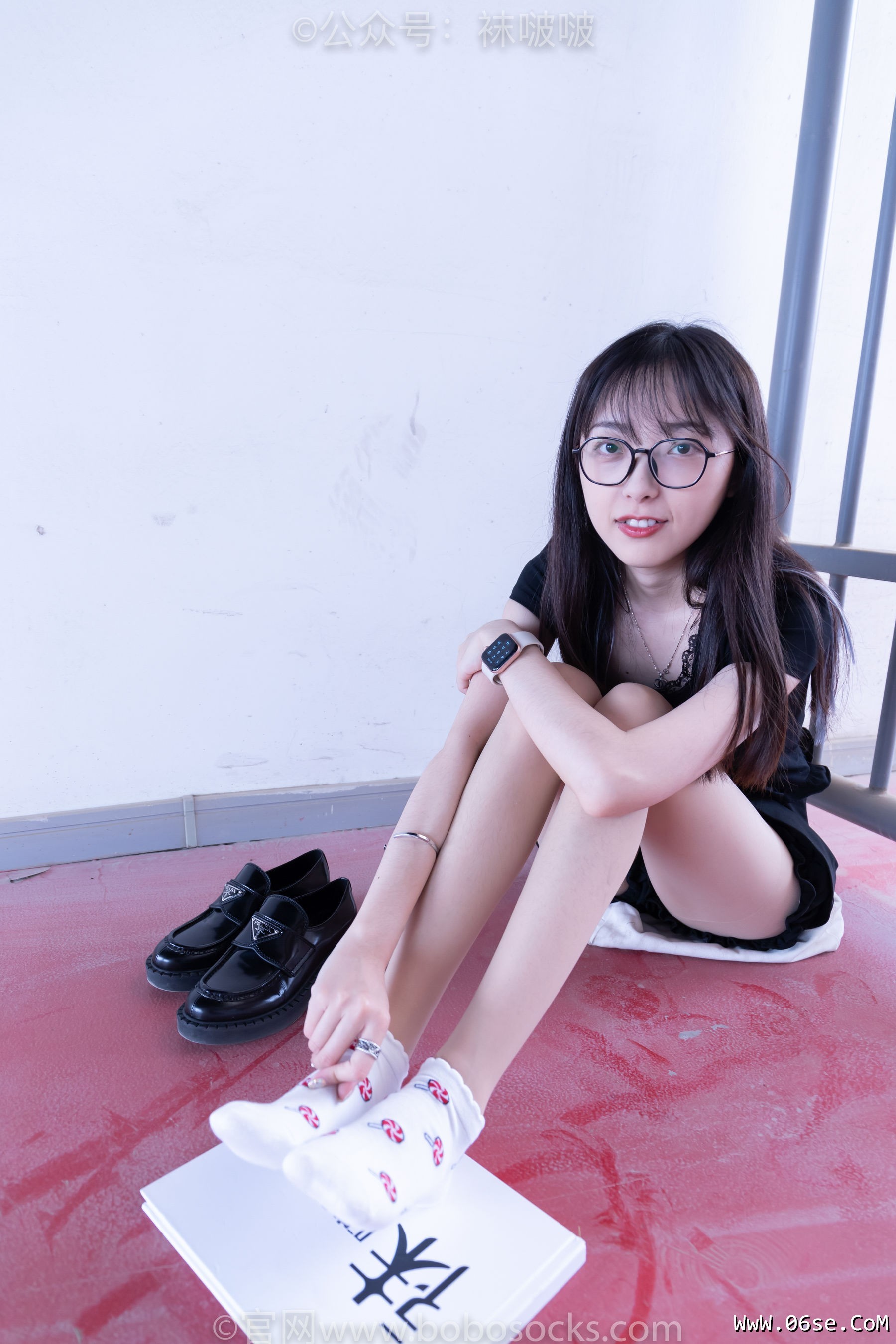 图片[66]-BoBoSocks袜啵啵 No.030 稚予- 皮鞋、短白棉袜、肉丝[141P]-六色网