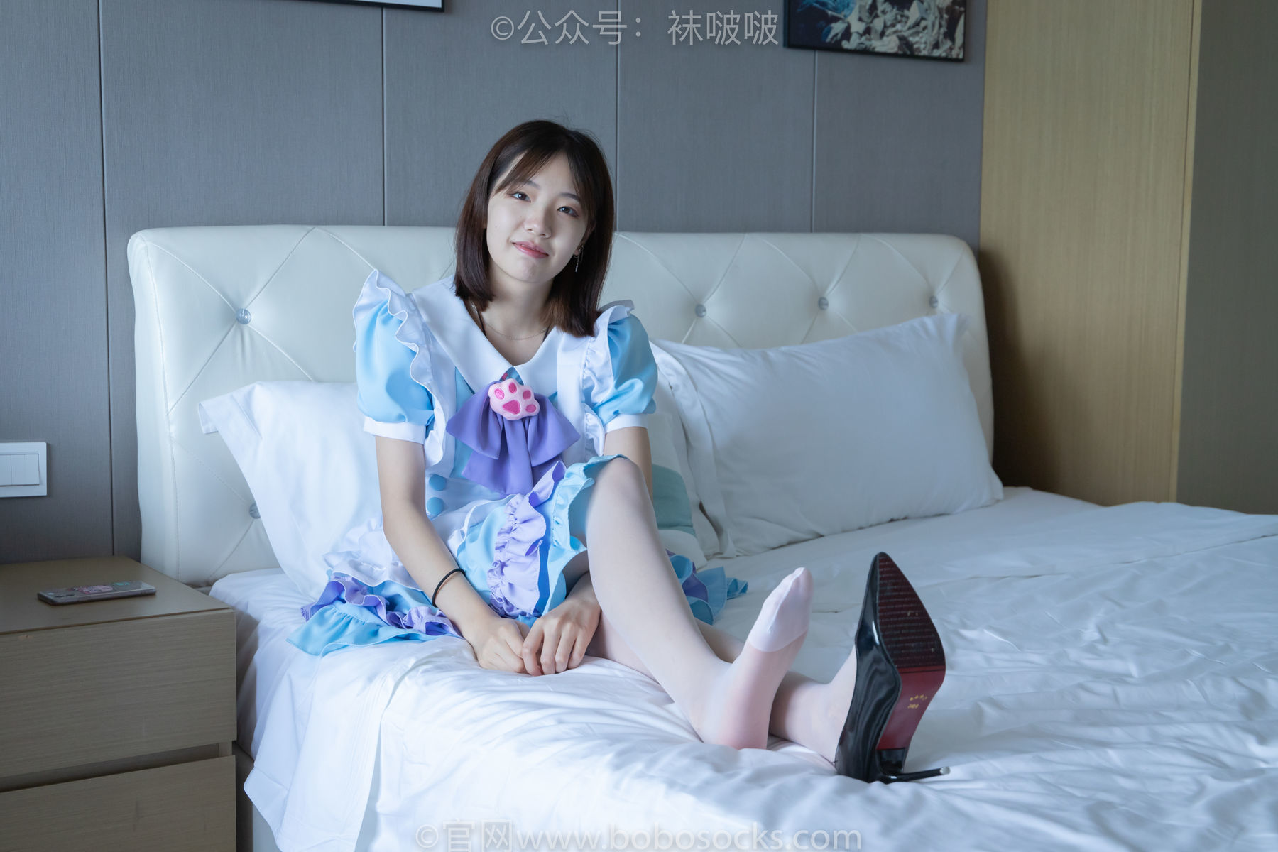 图片[56]-BoBoSocks袜啵啵 No.066 小甜豆-女仆装、高跟鞋、薄白丝[134P]-六色网