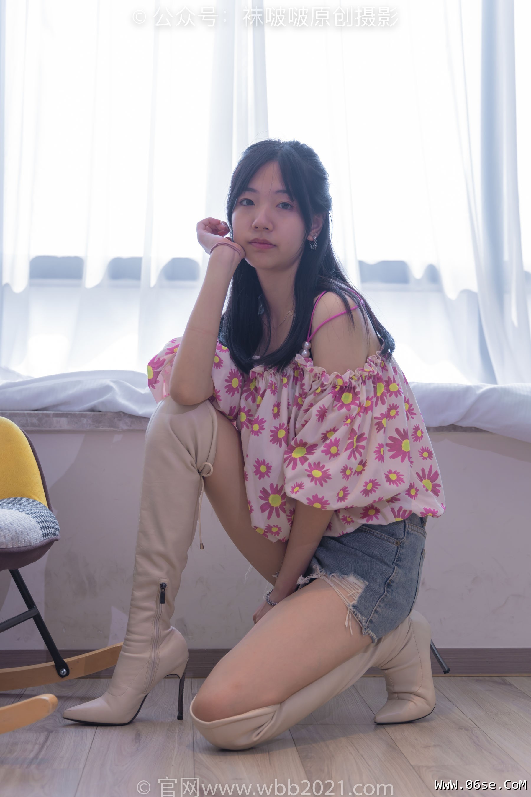 图片[123]-BoBoSocks袜啵啵 No.308 小甜豆 -长靴、白棉袜、裸足[170P]-六色网