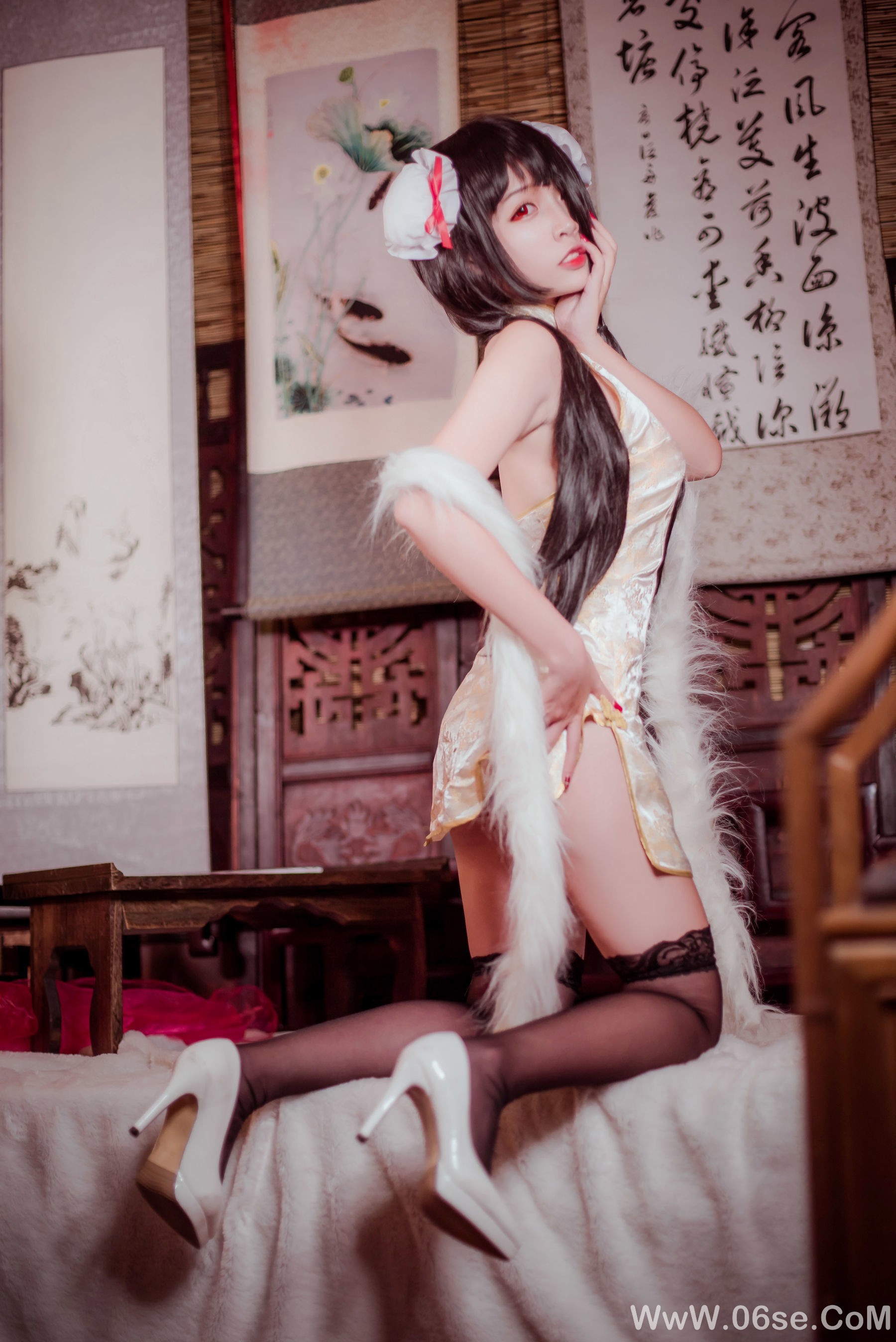 图片[28]-人气Coser二佐Nisa 狂三旗袍[31P]-六色网