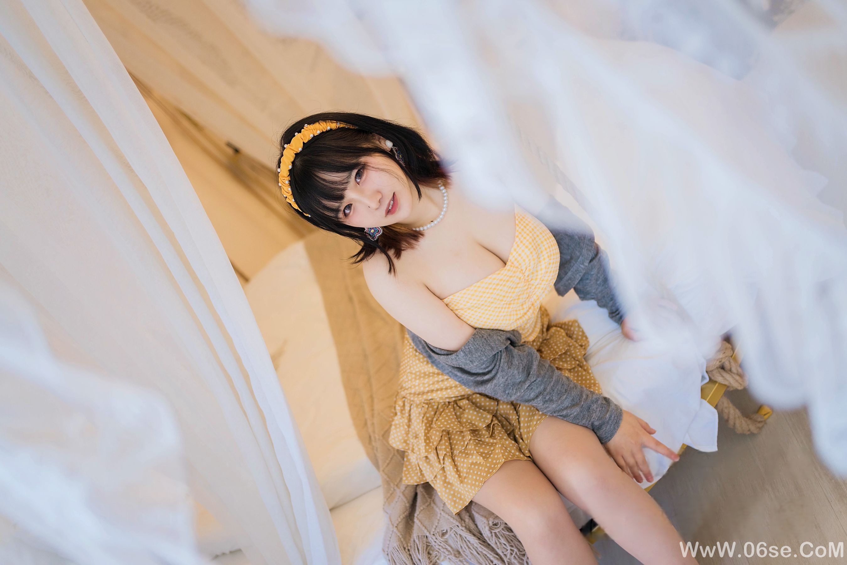 图片[44]-阿半今天很开心 – 黄色抹胸[54P]-六色网