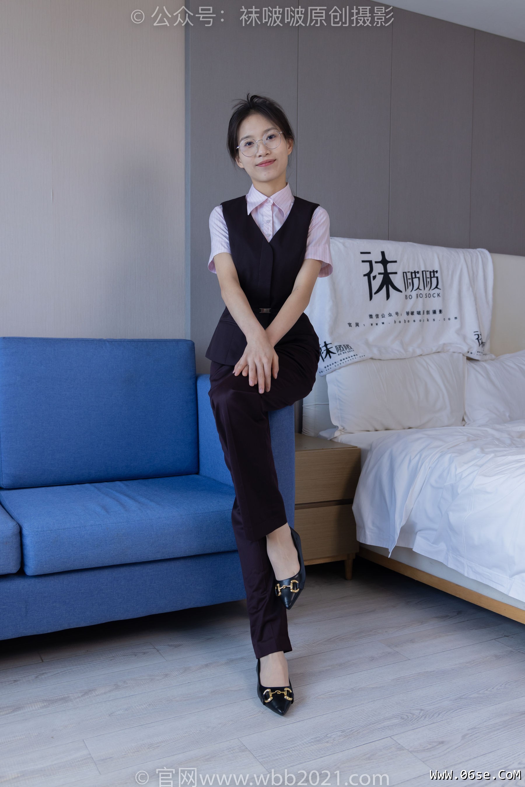 图片[45]-BoBoSocks袜啵啵 No.271 芝士 -平底鞋、短肉丝、银行制服[146P]-六色网