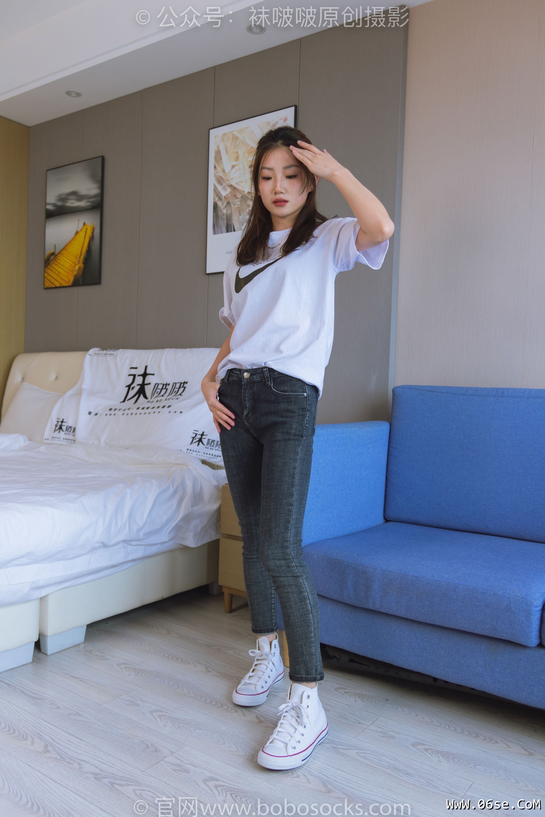 图片[86]-BoBoSocks袜啵啵 No.220 小沫-两双板鞋、短肉丝、裸足[140P]-六色网