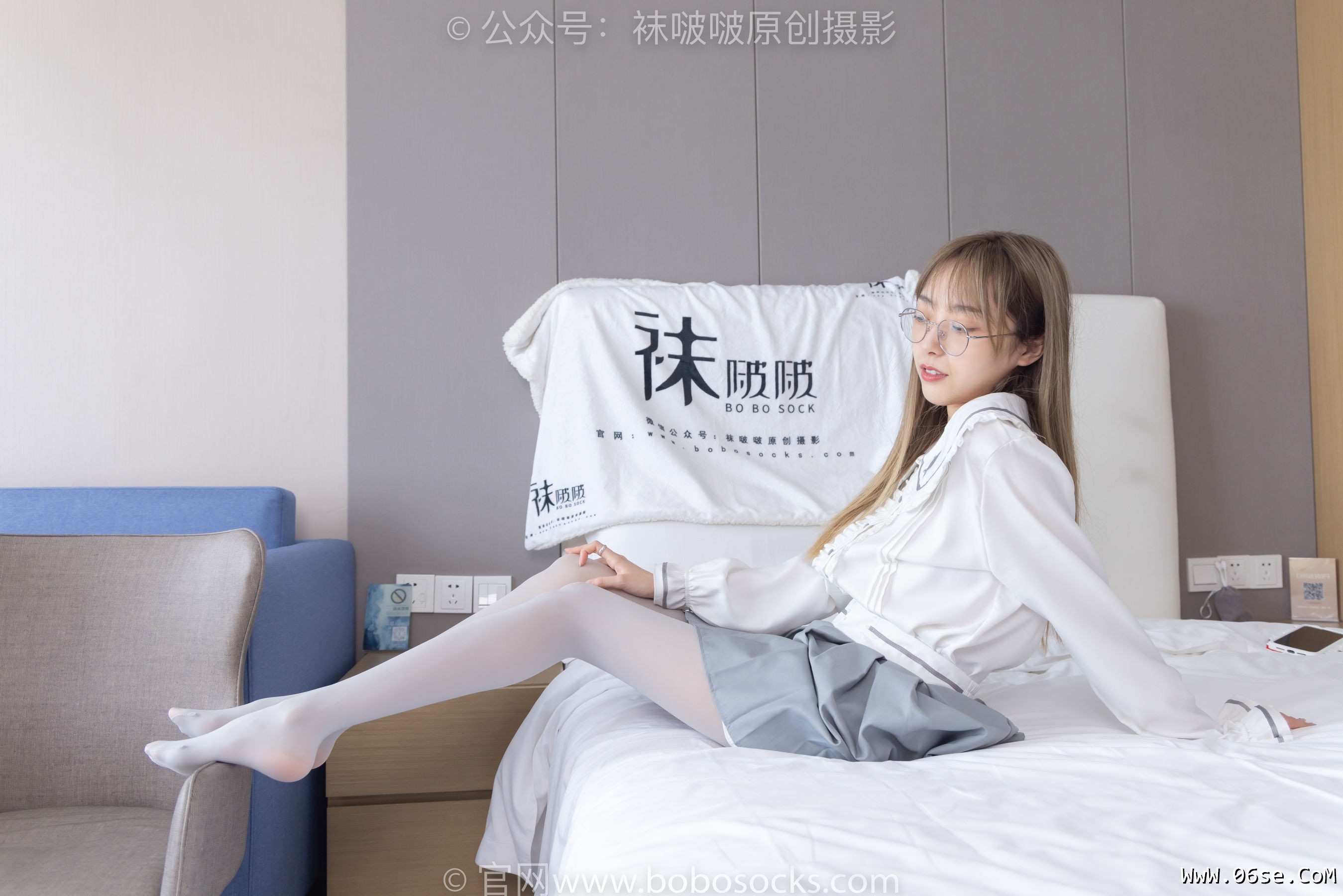 图片[14]-BoBoSocks袜啵啵 No.213 稚予 -黑皮鞋、厚灰丝[140P]-六色网